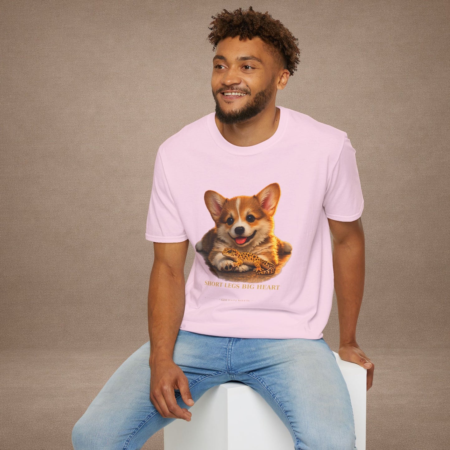 Corgi — Short Legs Big Heart — cinematic photoreal portraits of beloved dog breeds paired w. Gold Gecko Co. Puppies & Geckos collection.