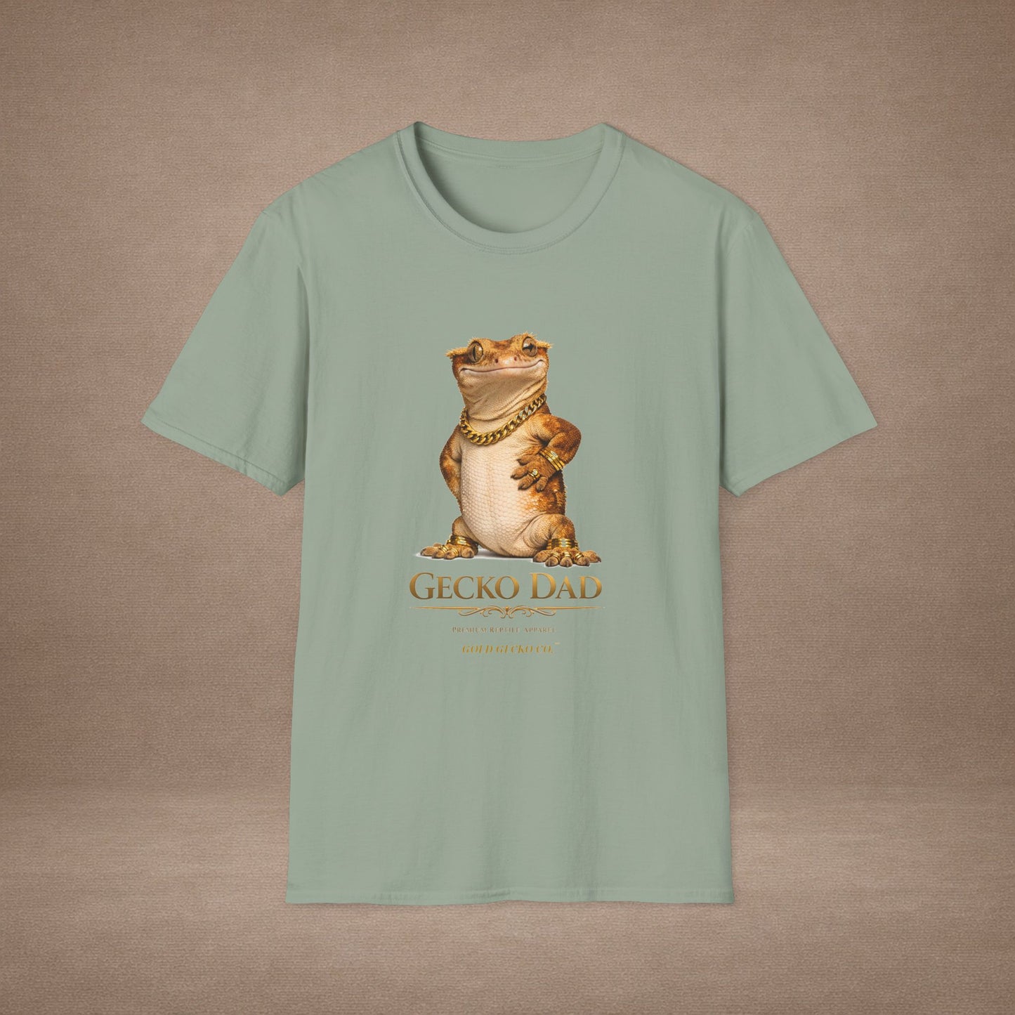 DESIGN #03-G- Gecko Dad — Dad Mode: On (Gold Letters)