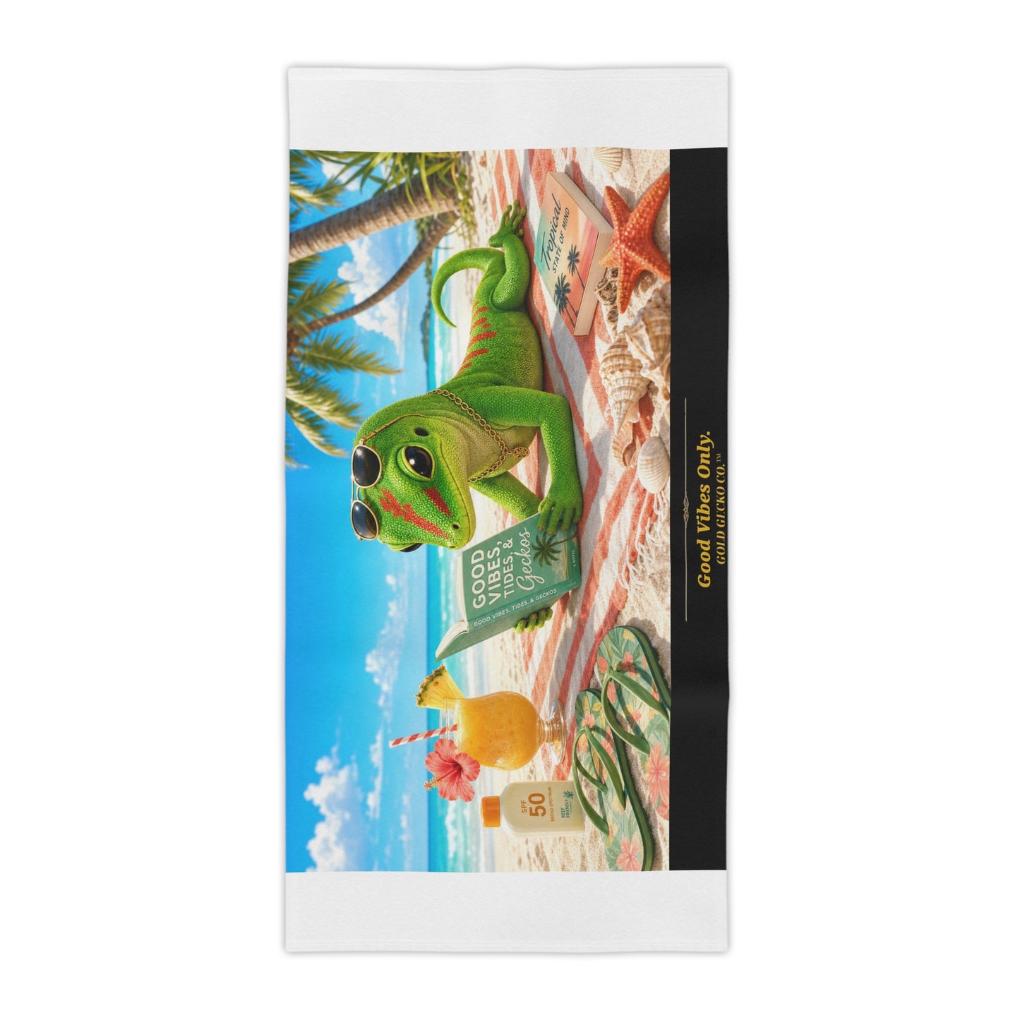 Col101-3-V1-BT-PrimaPrint-GoodVibesOnly-BeachReading-DayGecko-Illustrated-GoldGeckoCo