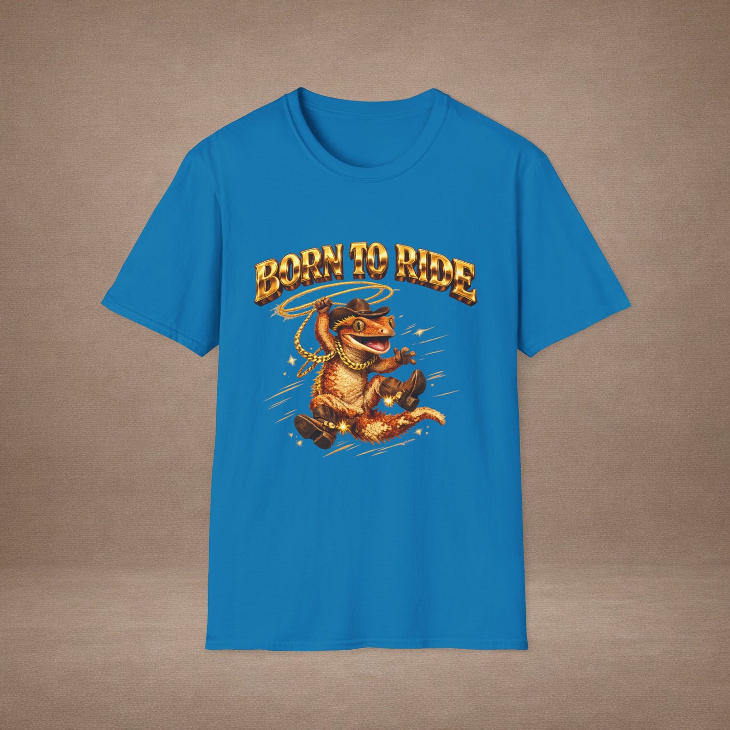 DESIGN #09-35 Born to Ride — Rodeo Gecko Tee (Front & Back)