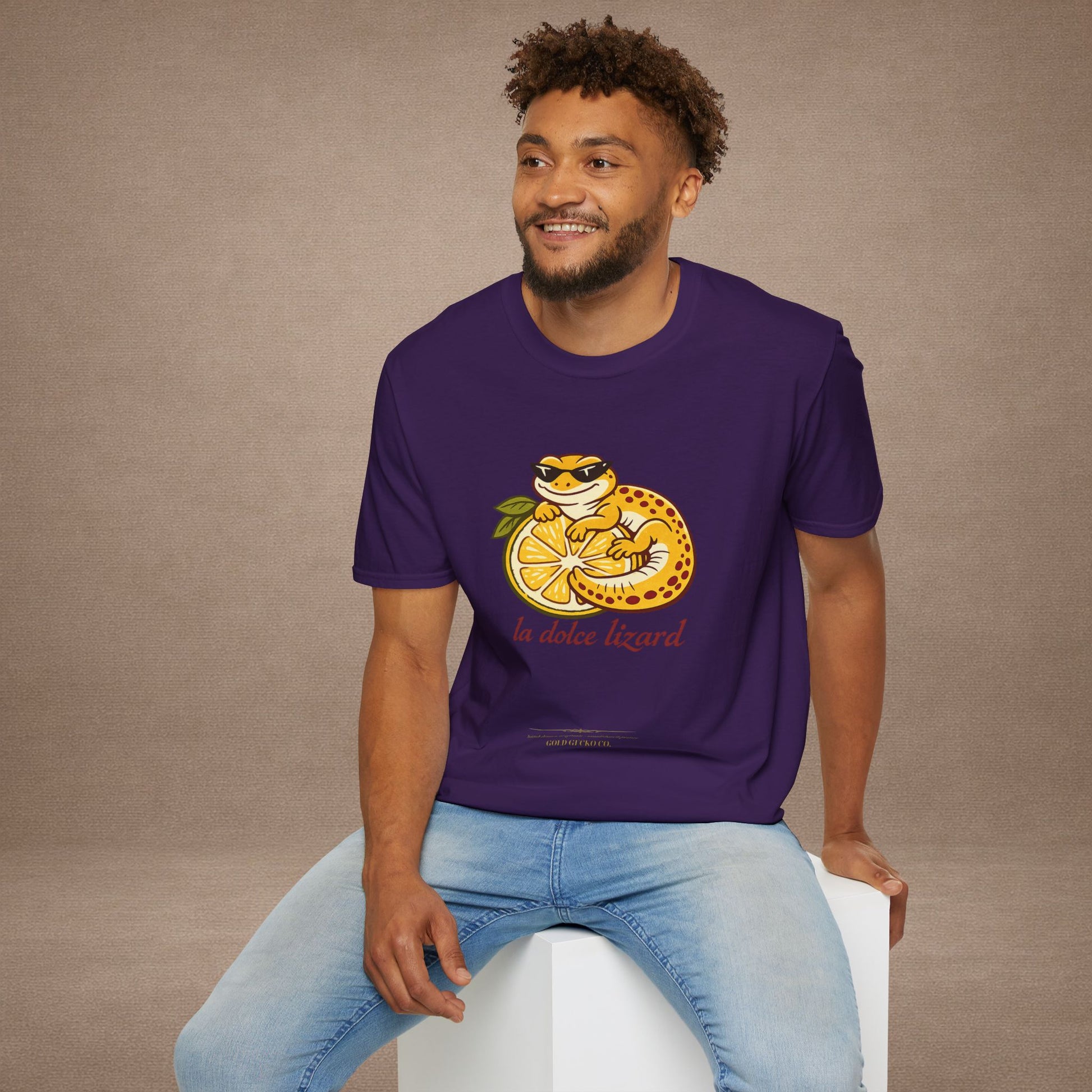 La Dolce Lizard Amalfi lemons Italian graphic t-shirt — Gold Gecko Co.
