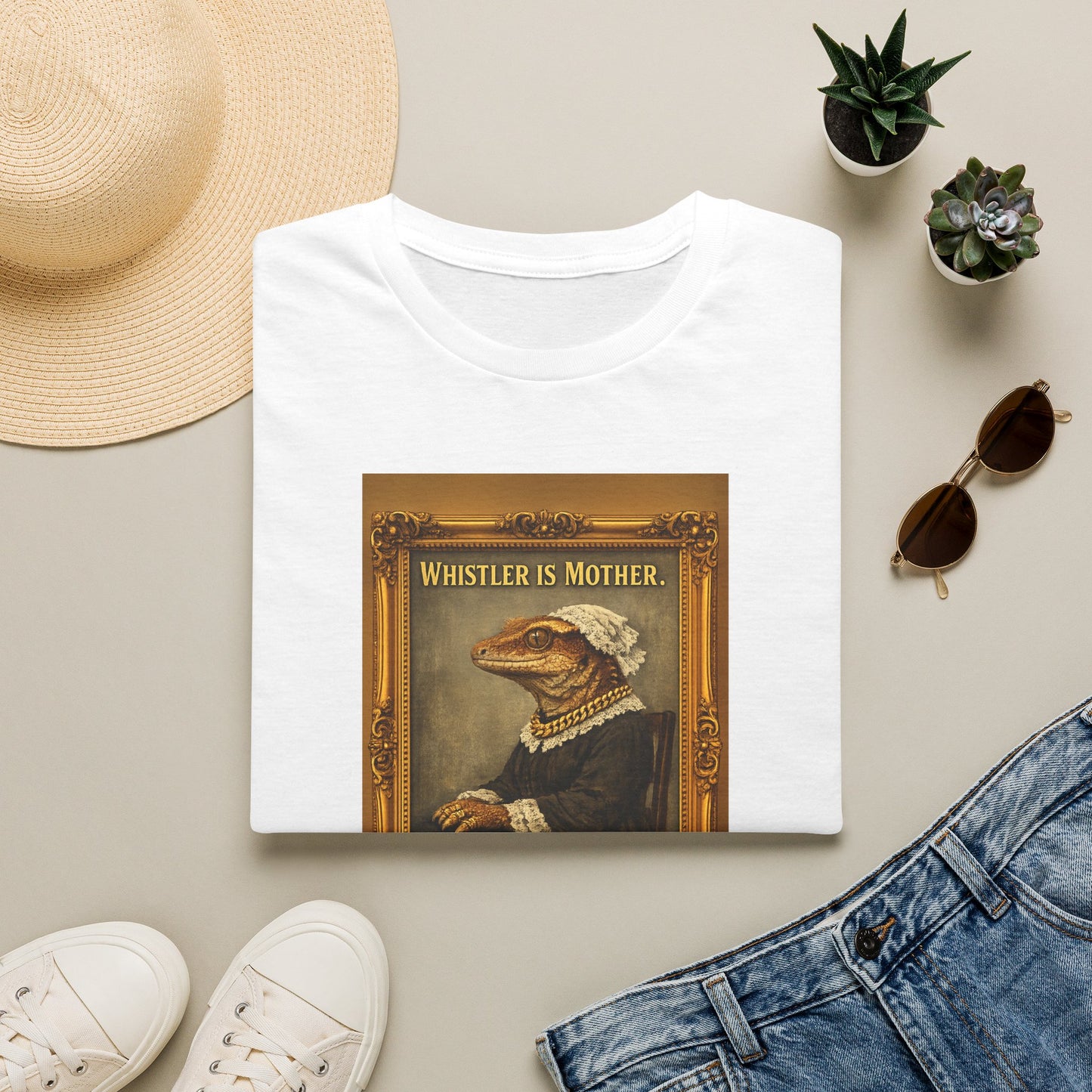 Design #col19-4 - Whistler's Gecko— Fine Art Tee