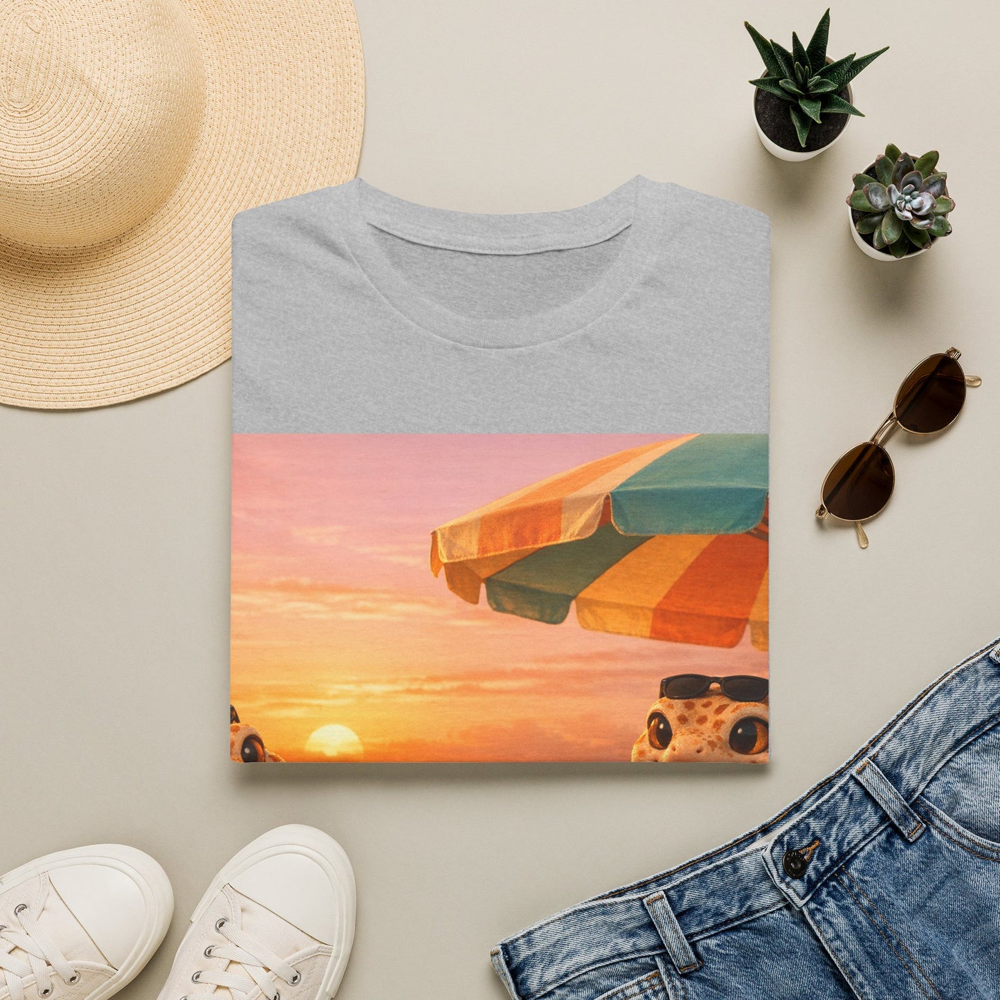 Col1404-04-V2-TS-Gildan64000-SunsetSips-Realistic-GoldGeckoCo