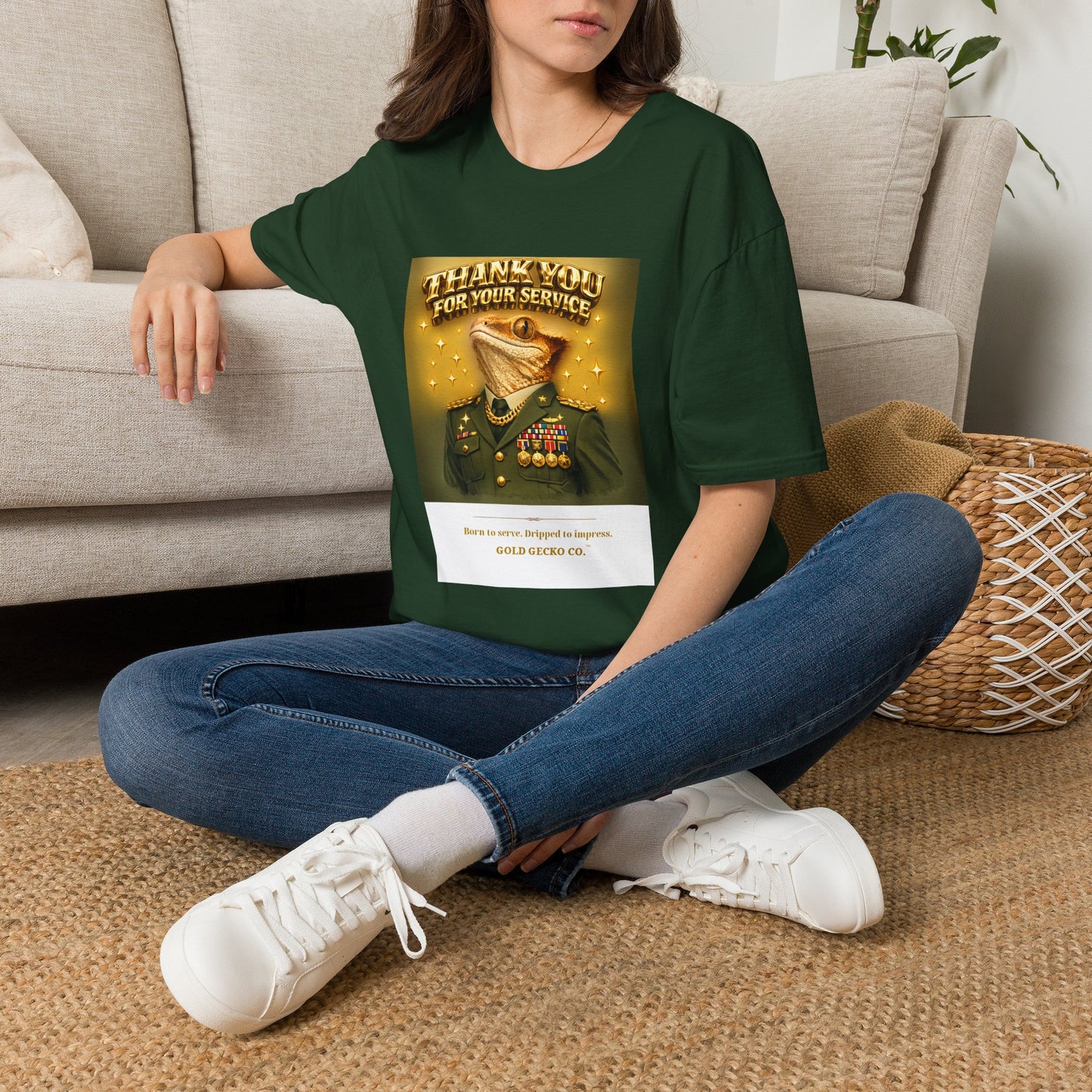 Gold Gecko Co.™ | Army Strong | Crested Gecko | Comfort Colors 6500