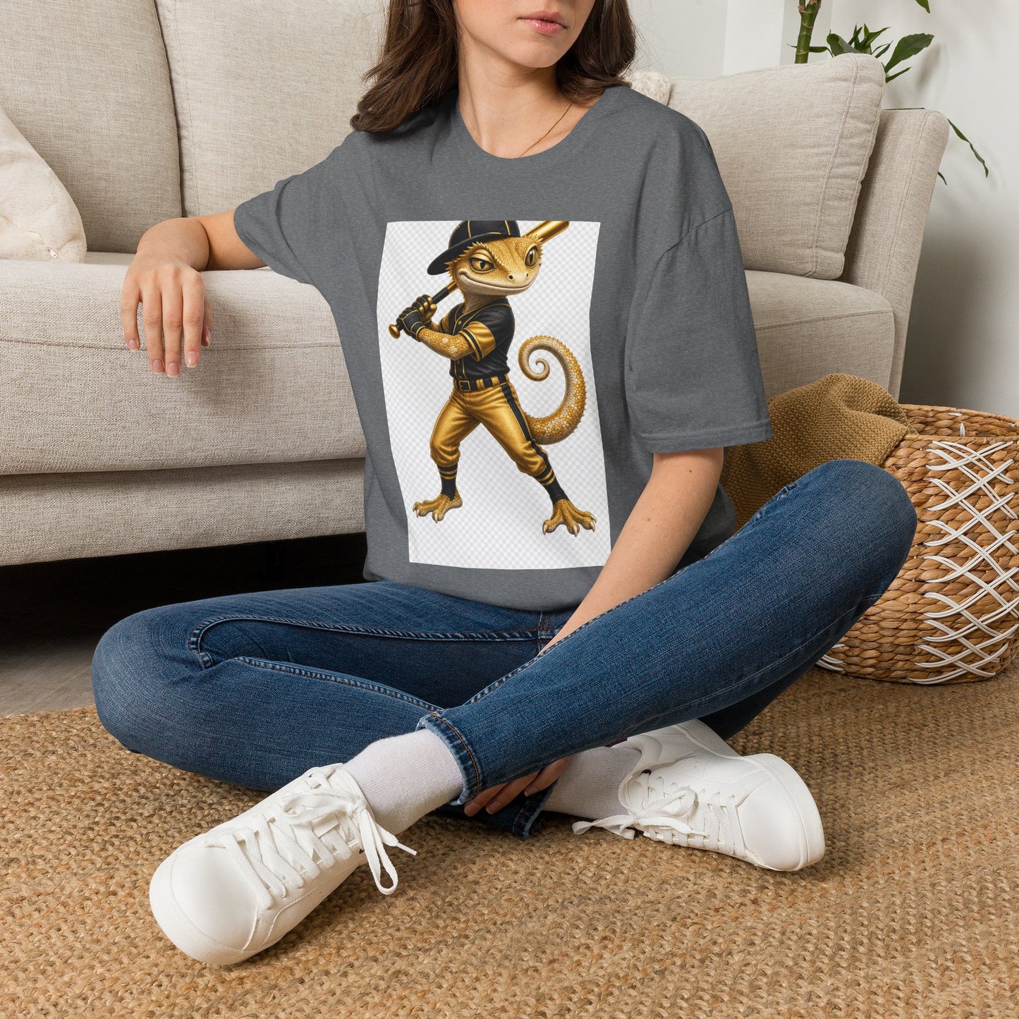 Gold Gecko Co. | Batting .1000 on Drip | Baseball Gecko Tee