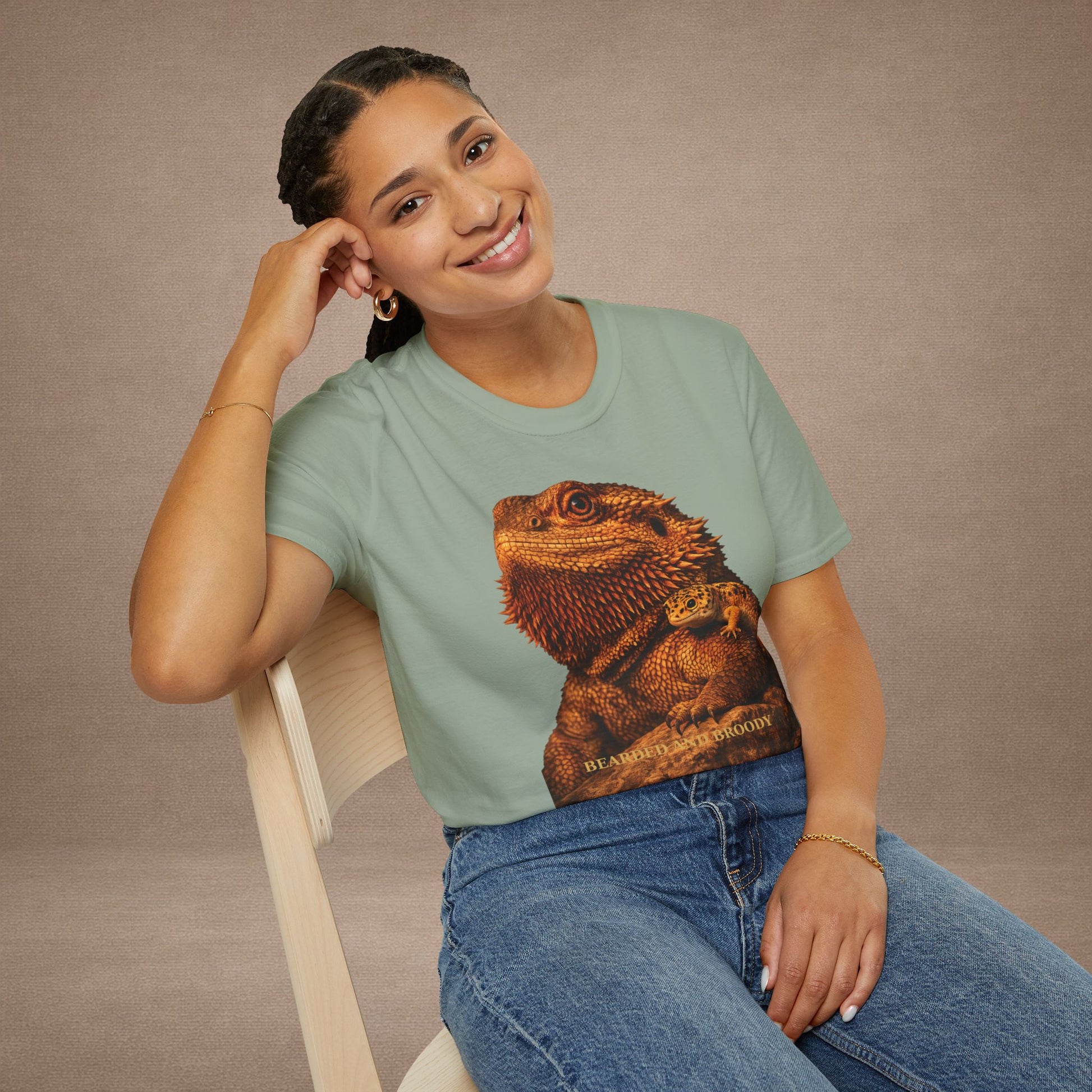 Bearded Dragon — Bearded And Broody — photoreal reptile portraits — the ultimate herp appreciation. Gold Gecko Co. Reptile Roll Call collection.