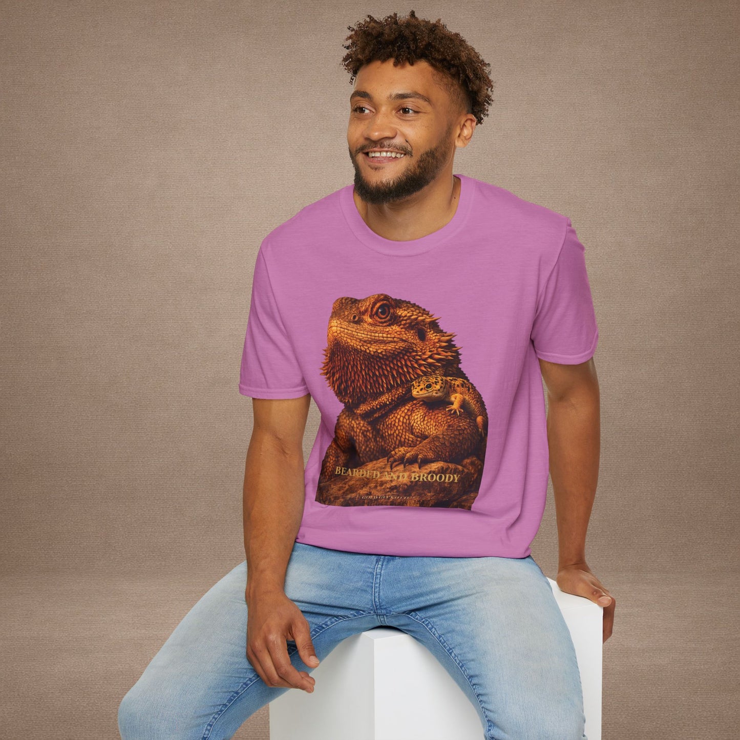 Bearded Dragon — Bearded And Broody — photoreal reptile portraits — the ultimate herp appreciation. Gold Gecko Co. Reptile Roll Call collection.
