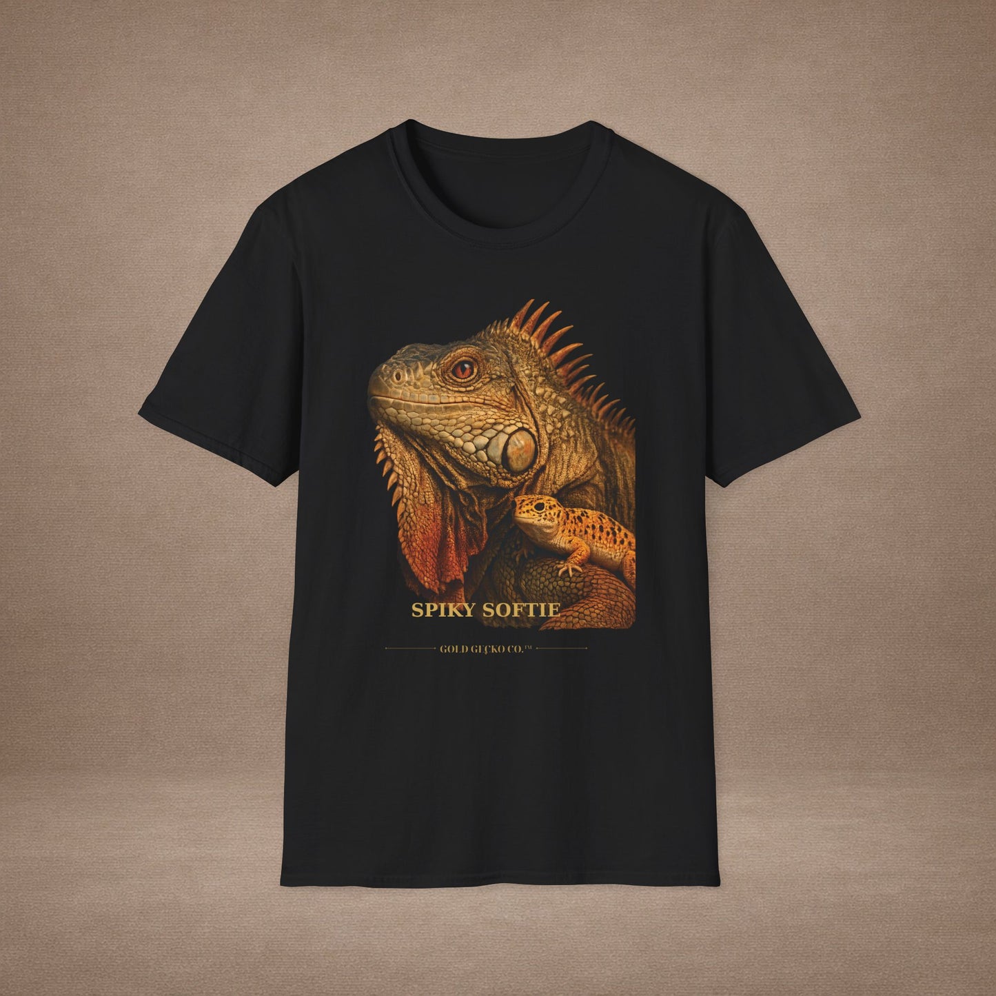 Iguana — Spiky Softie — photoreal reptile portraits — the ultimate herp appreciation. Gold Gecko Co. Reptile Roll Call collection.