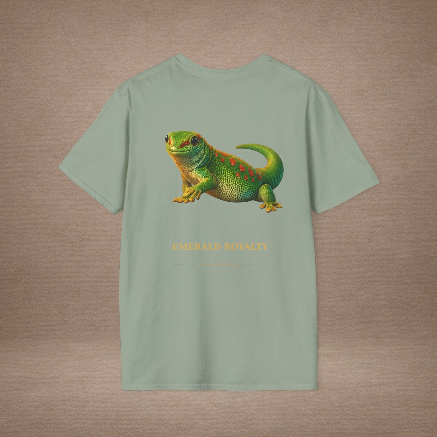 Day Gecko — Emerald Royalty — photoreal reptile portraits — the ultimate herp appreciation. Gold Gecko Co. Reptile Roll Call collection.