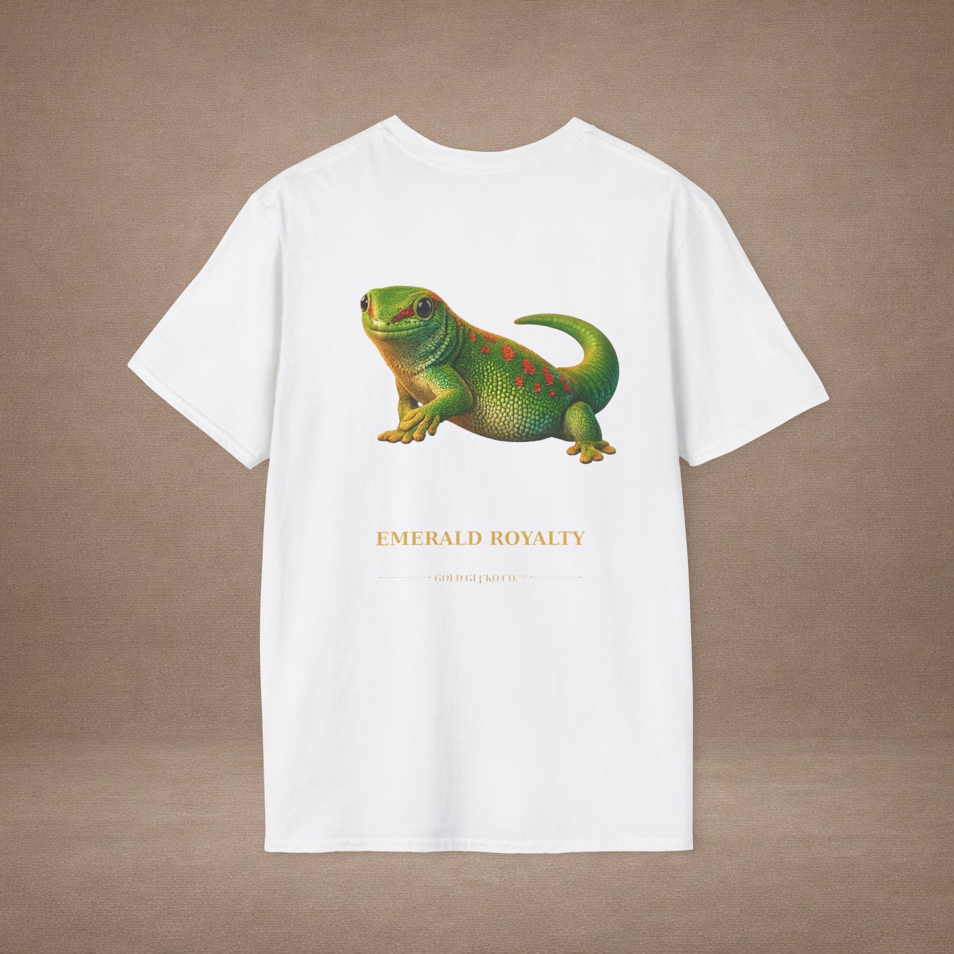 Day Gecko — Emerald Royalty — photoreal reptile portraits — the ultimate herp appreciation. Gold Gecko Co. Reptile Roll Call collection.