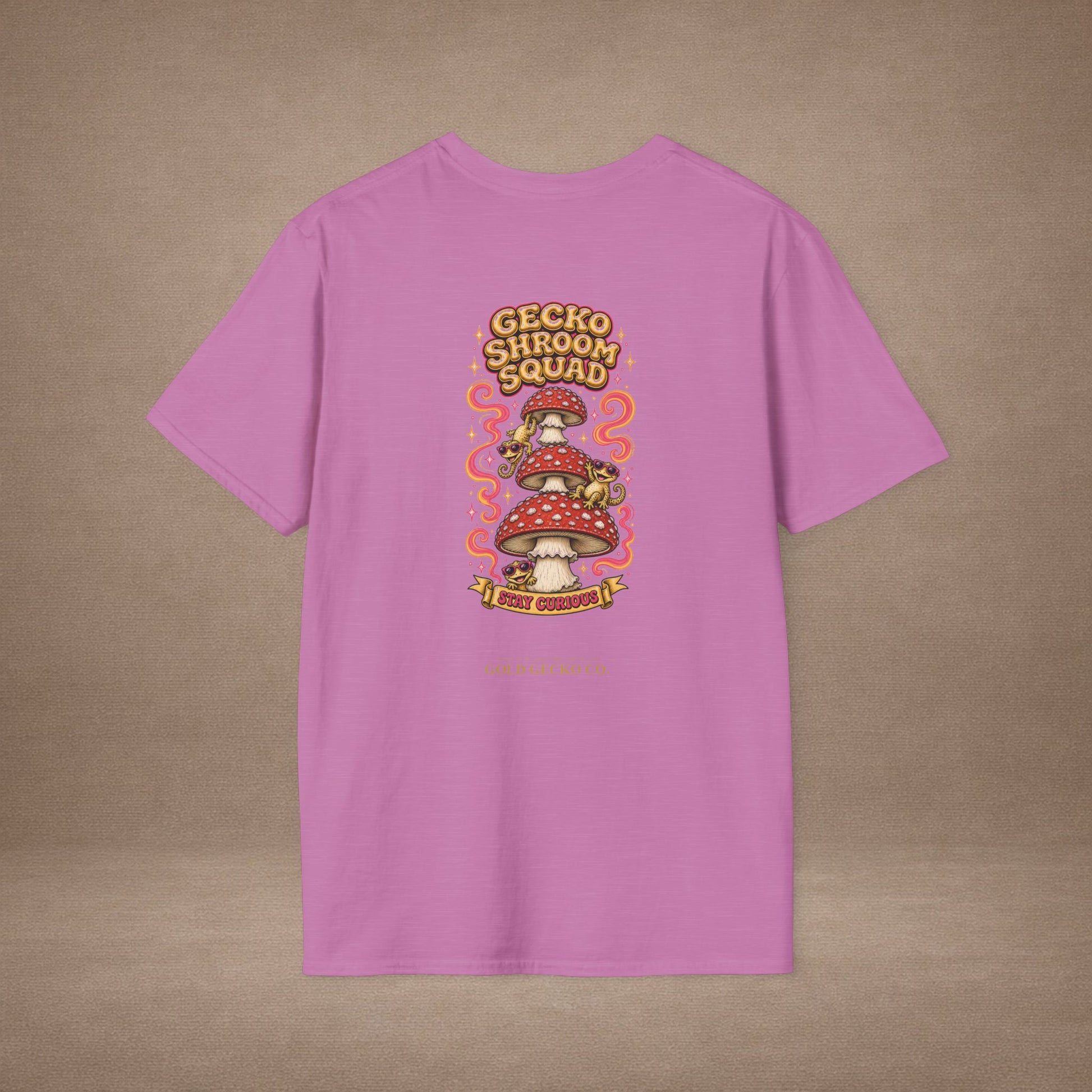 Shroomin' Around cottagecore mushroom & gecko t-shirt — Gold Gecko Co.