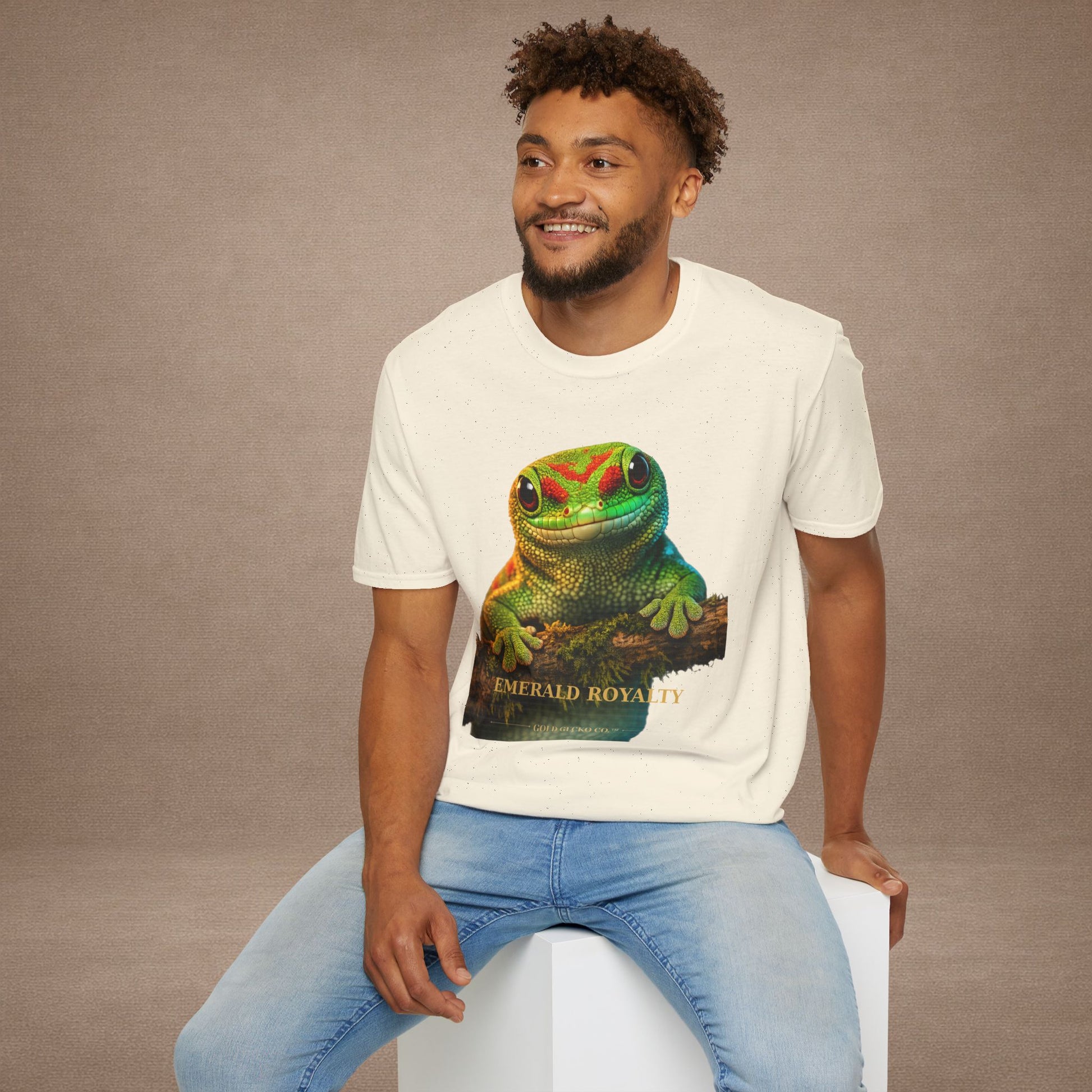 Day Gecko — Emerald Royalty — photoreal reptile portraits — the ultimate herp appreciation. Gold Gecko Co. Reptile Roll Call collection.