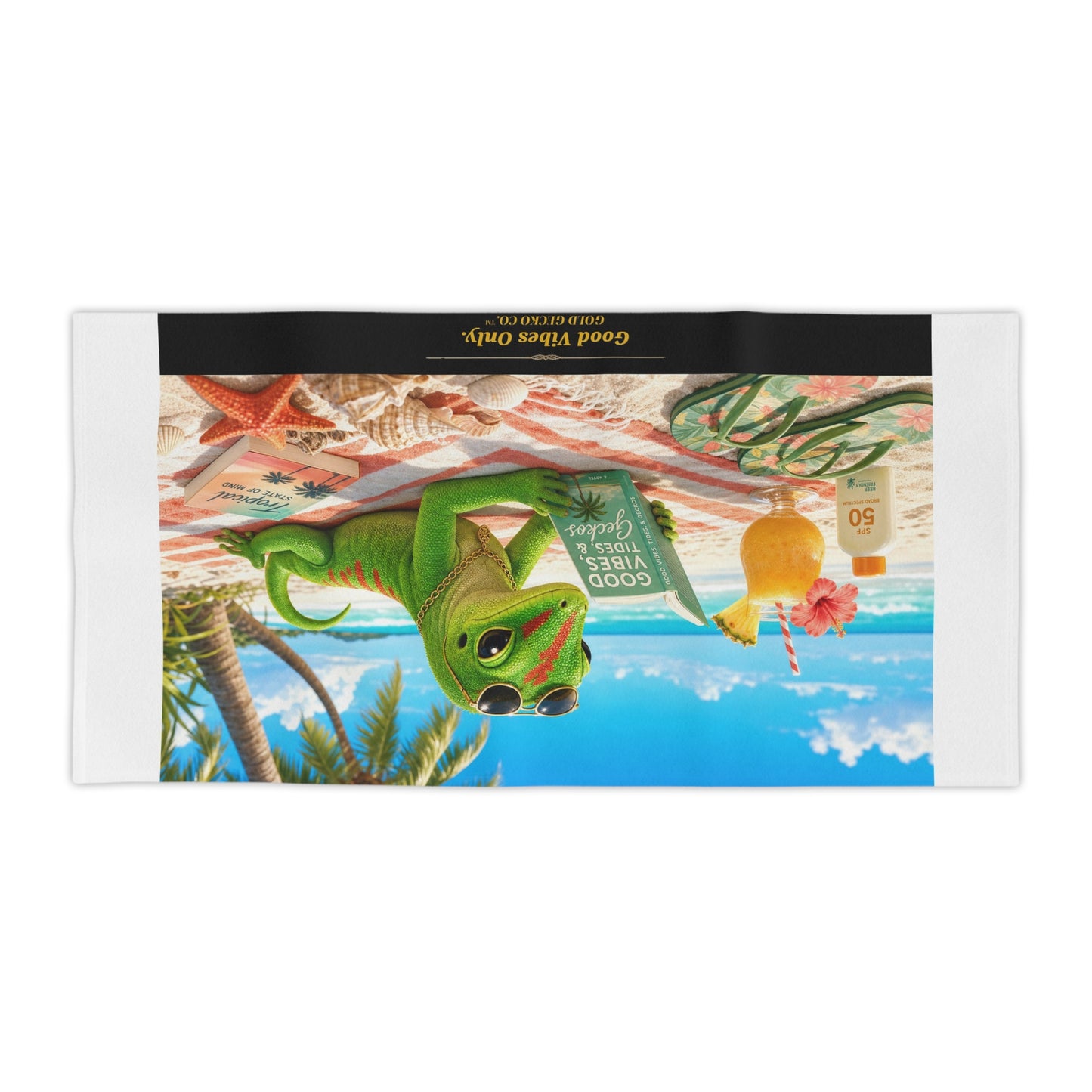 Col101-3-V1-BT-PrimaPrint-GoodVibesOnly-BeachReading-DayGecko-Illustrated-GoldGeckoCo
