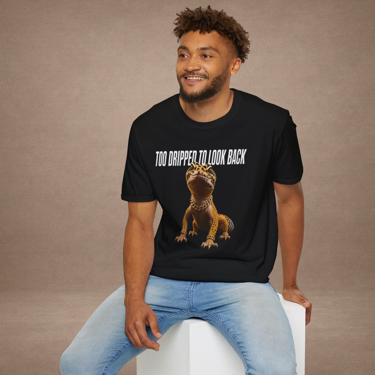 DESIGN #3 Too Dripped To Look Back — Leopard Gecko Tee