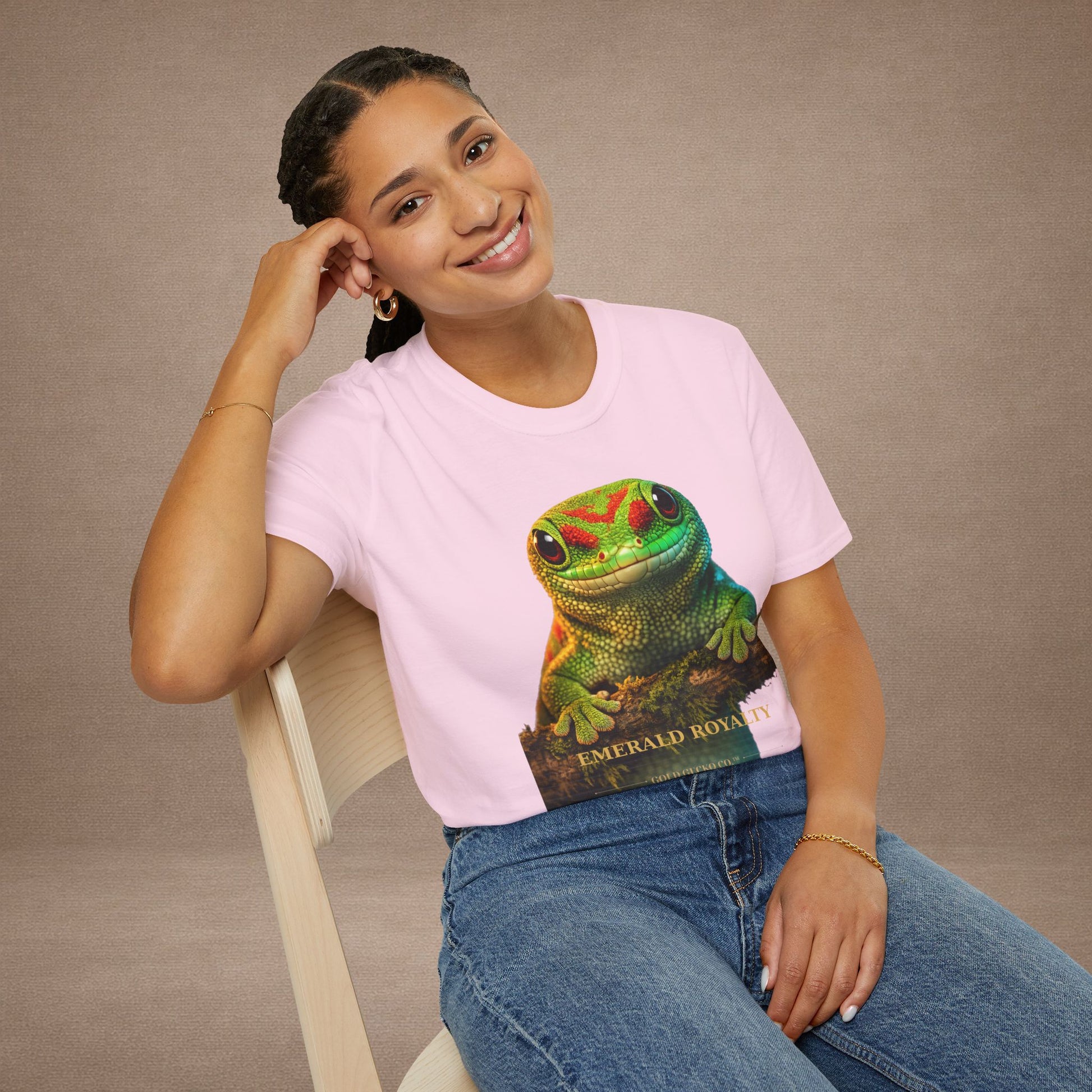 Day Gecko — Emerald Royalty — photoreal reptile portraits — the ultimate herp appreciation. Gold Gecko Co. Reptile Roll Call collection.