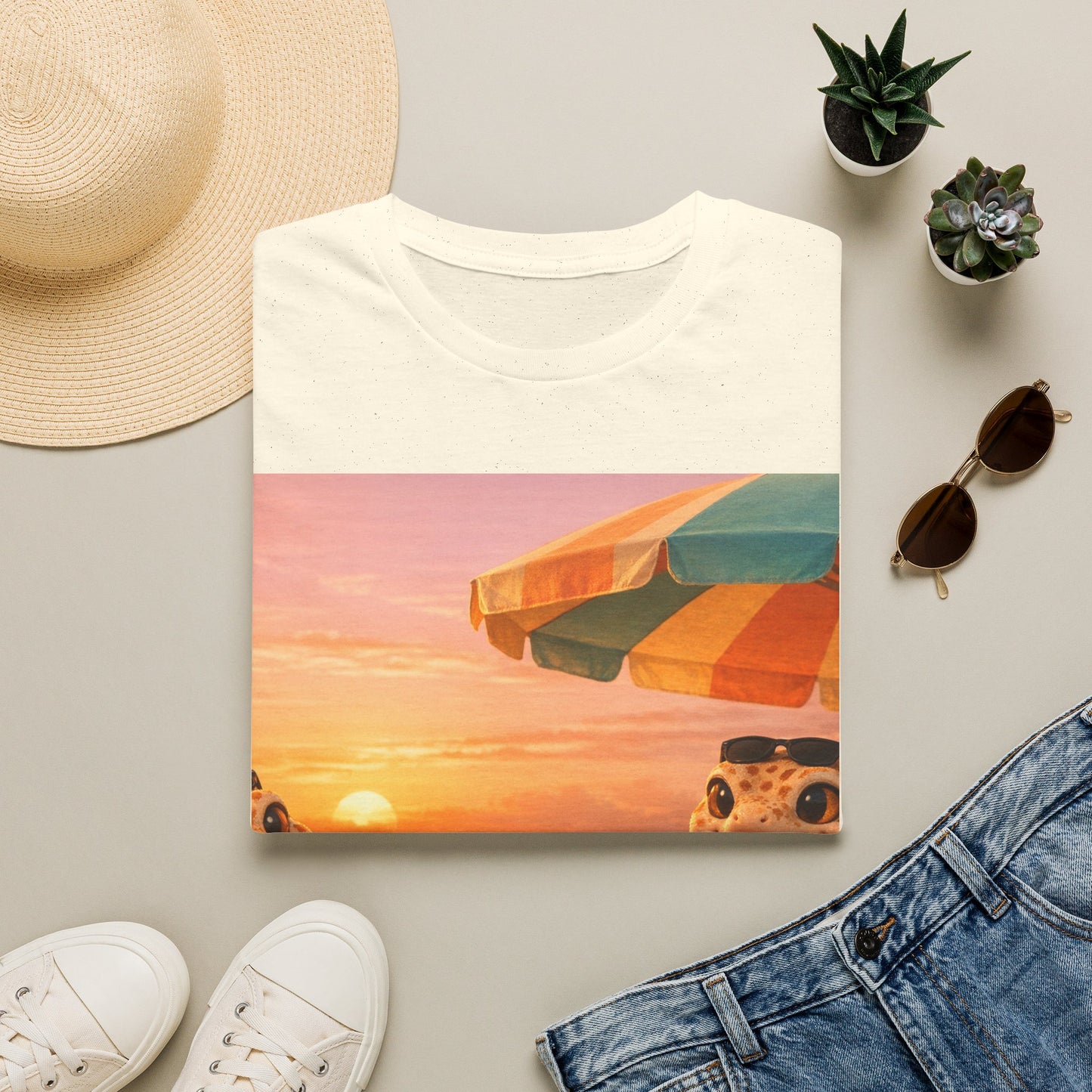 Col1404-04-V2-TS-Gildan64000-SunsetSips-Realistic-GoldGeckoCo