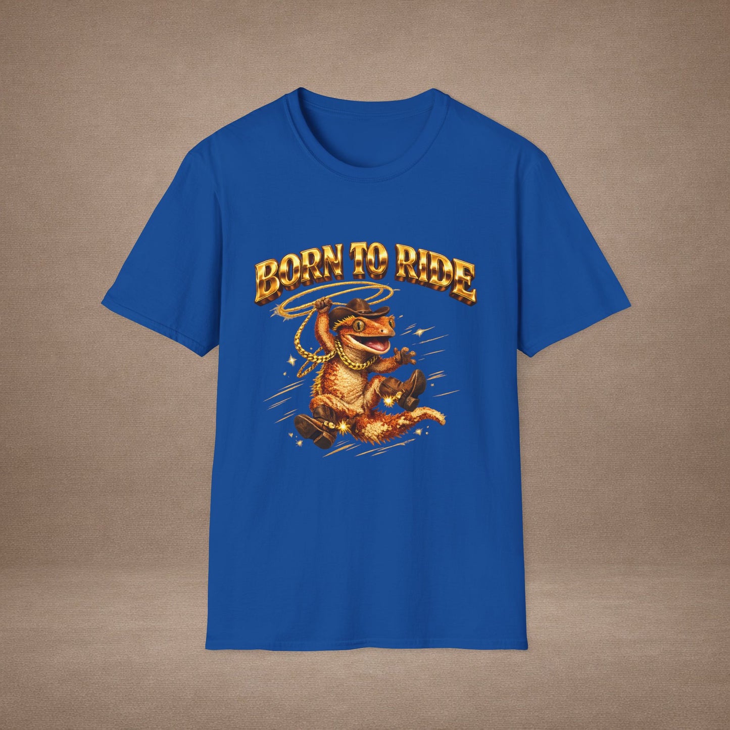 DESIGN #09-35 Born to Ride — Rodeo Gecko Tee (Front & Back)