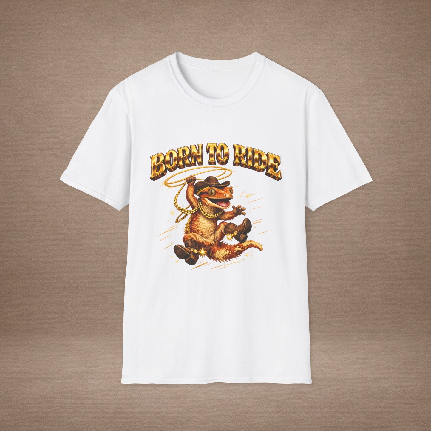DESIGN #09-35 Born to Ride — Rodeo Gecko Tee (Front & Back)
