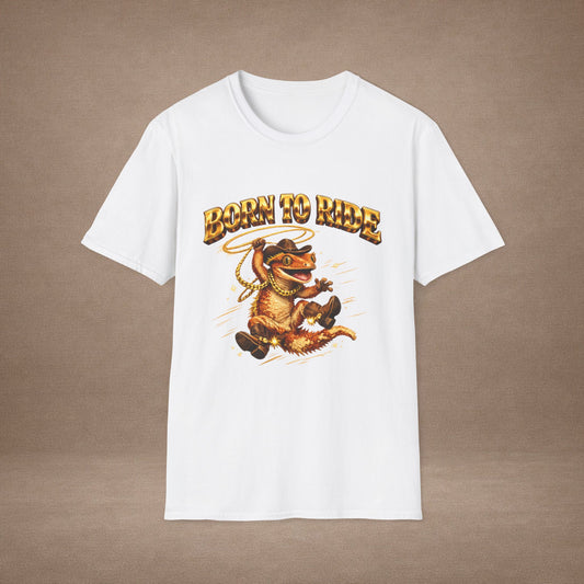 DESIGN #09-35 Born to Ride — Rodeo Gecko Tee (Front & Back)