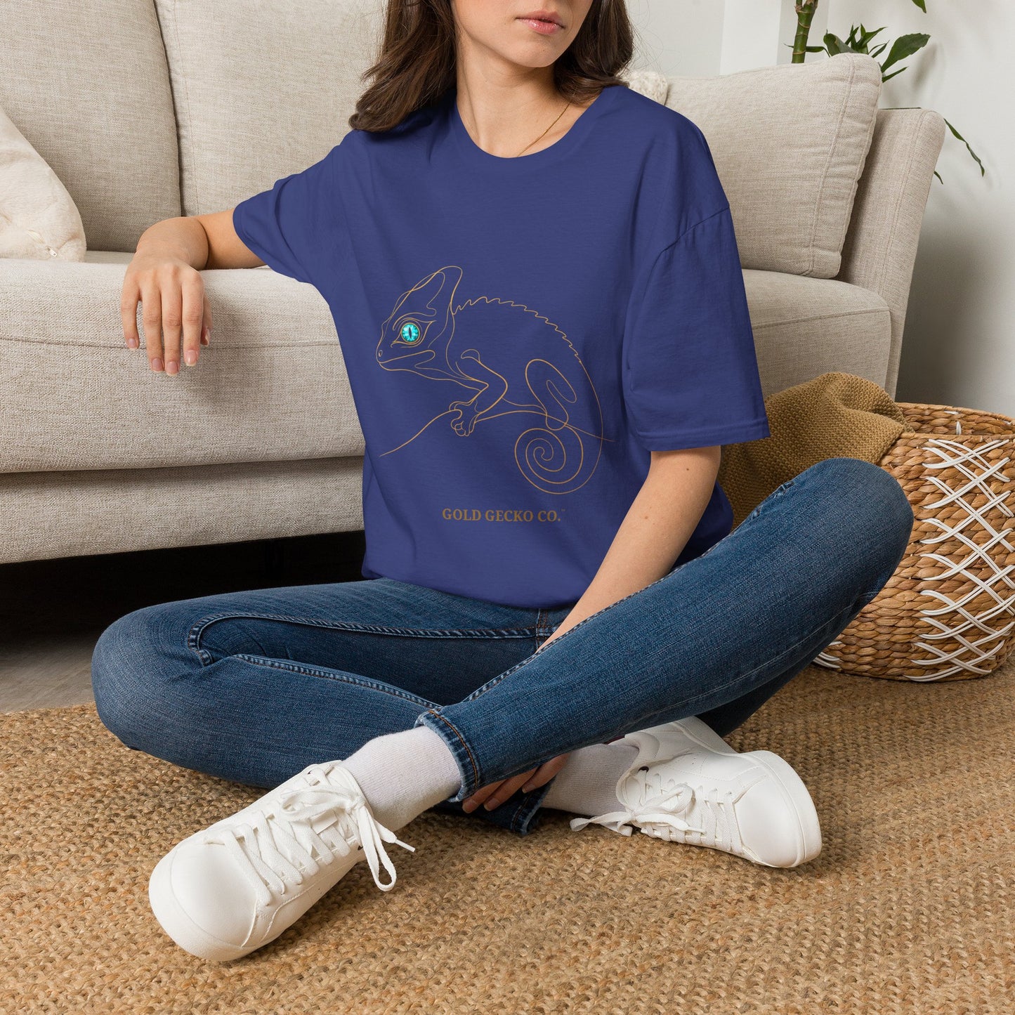 Turquoise Chameleon T-Shirt · Most Colors — Gold Gecko Co.