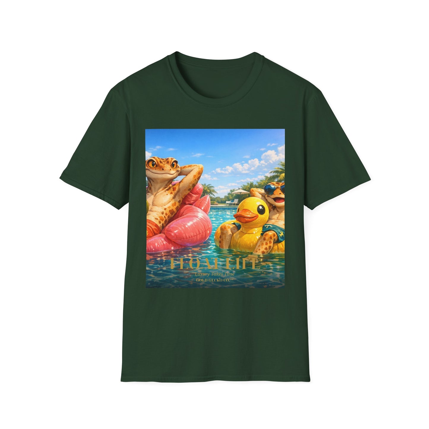 Col1453-02-V1-TS-Gildan64000-FloatLife-Realistic-GoldGeckoCo