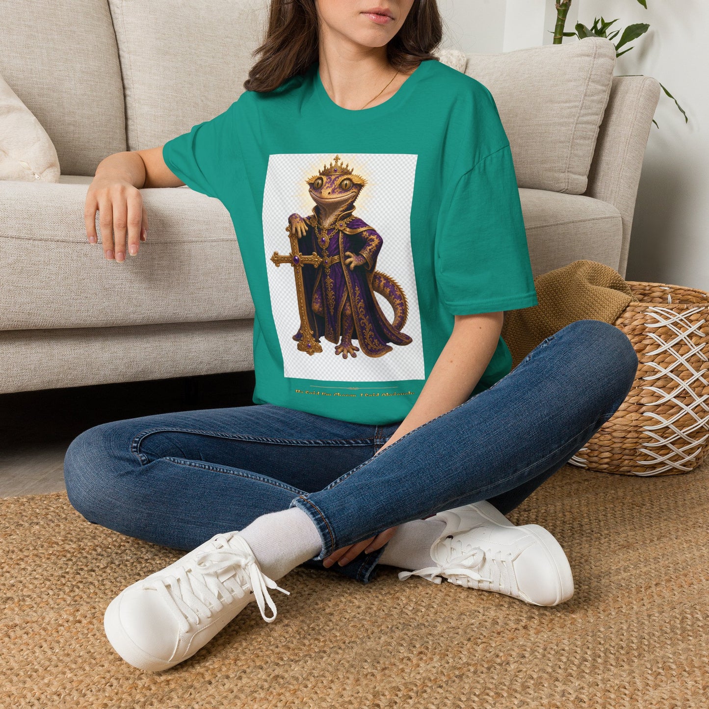Gold Gecko Co. | He Said I'm Chosen. I Said Obviously. | Faith Gecko Tee