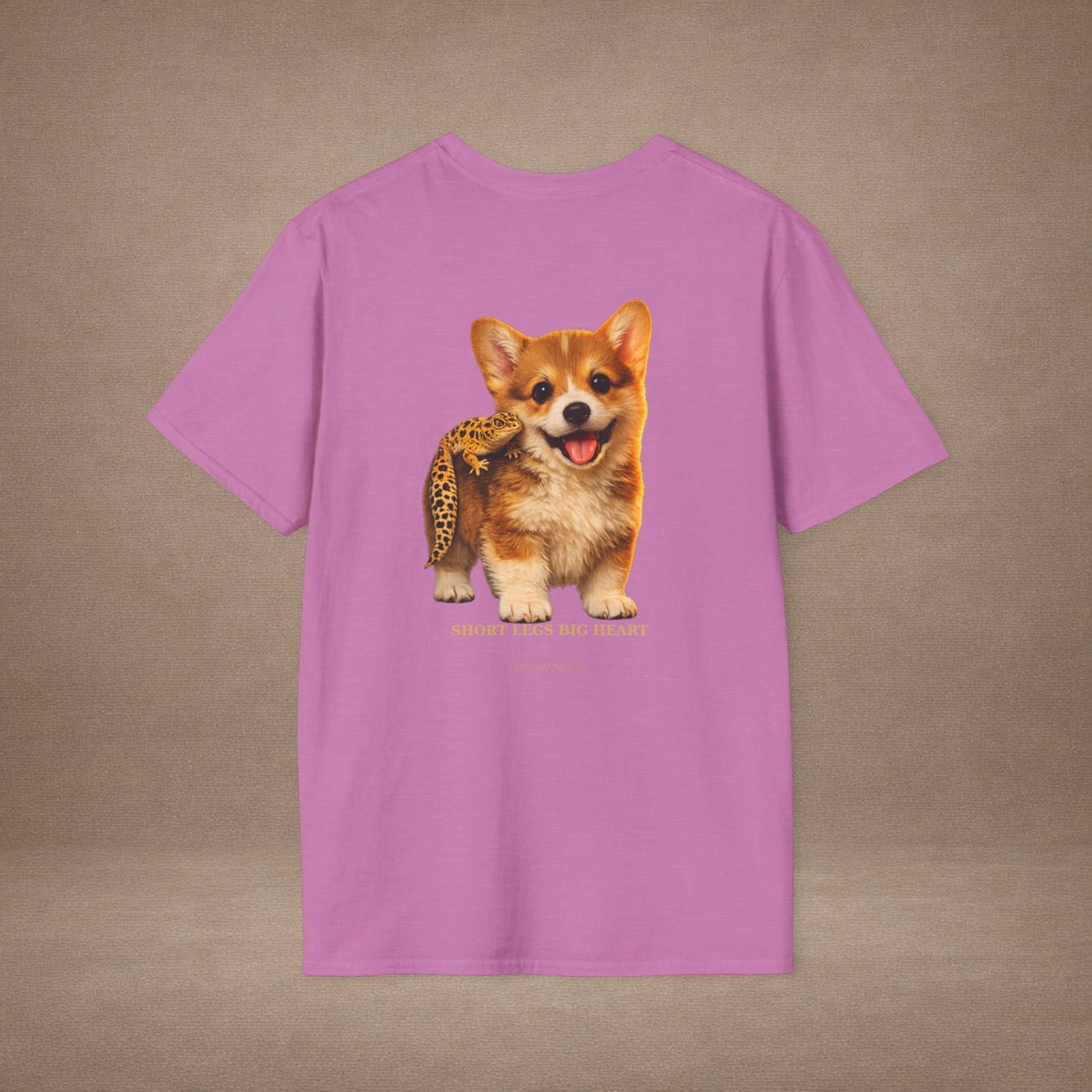 Corgi — Short Legs Big Heart — cinematic photoreal portraits of beloved dog breeds paired w. Gold Gecko Co. Puppies & Geckos collection.