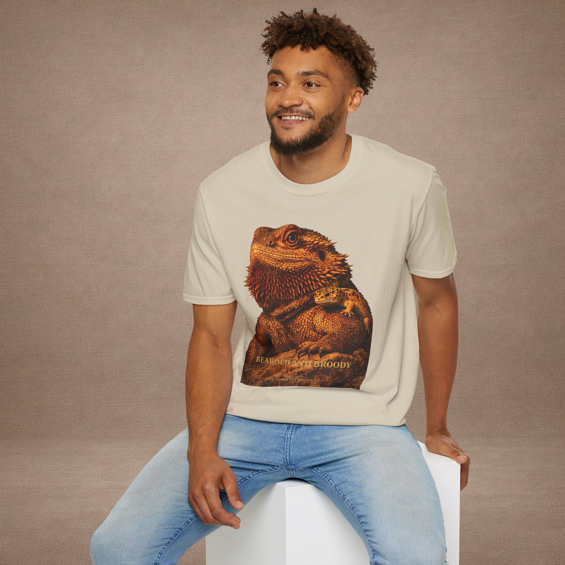 Bearded Dragon — Bearded And Broody — photoreal reptile portraits — the ultimate herp appreciation. Gold Gecko Co. Reptile Roll Call collection.