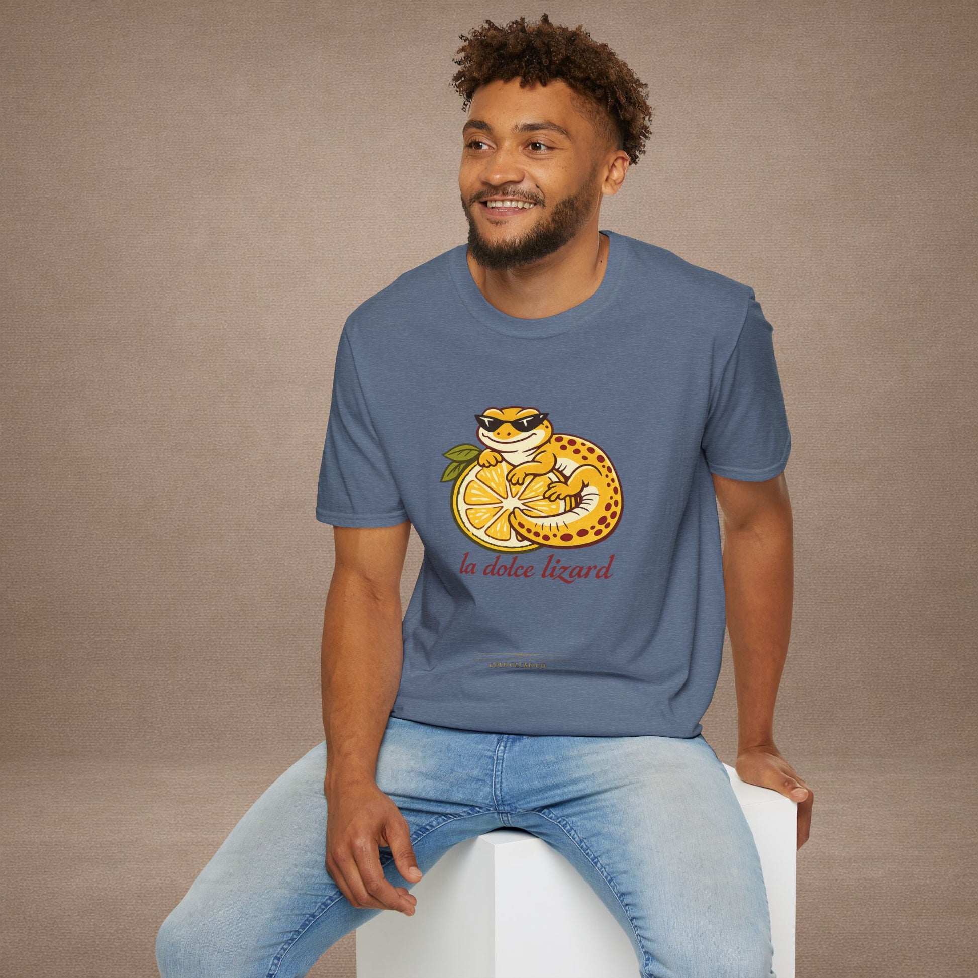 La Dolce Lizard Amalfi lemons Italian graphic t-shirt — Gold Gecko Co.