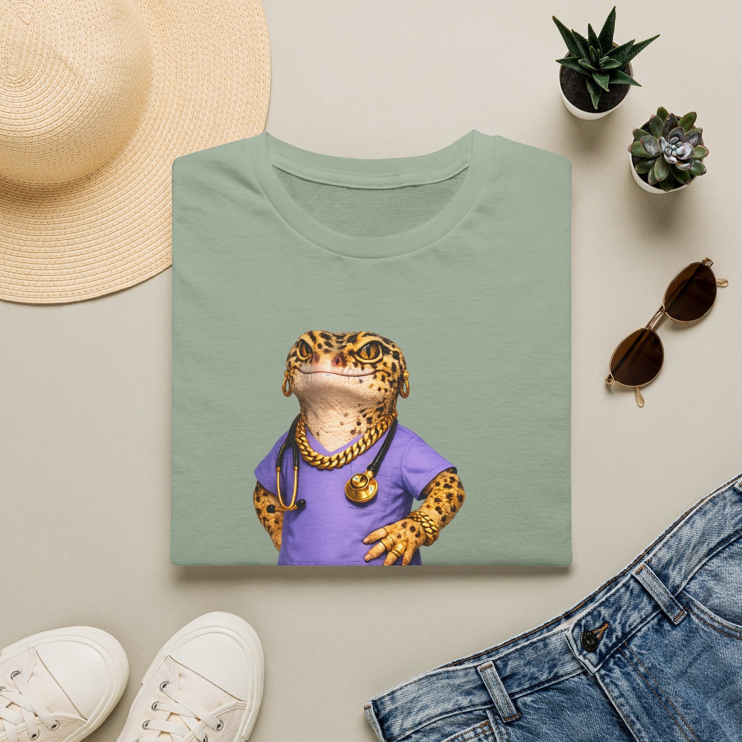 Gold Gecko Co.™ | Scrubs | Leopard Gecko | Comfort Colors 6500