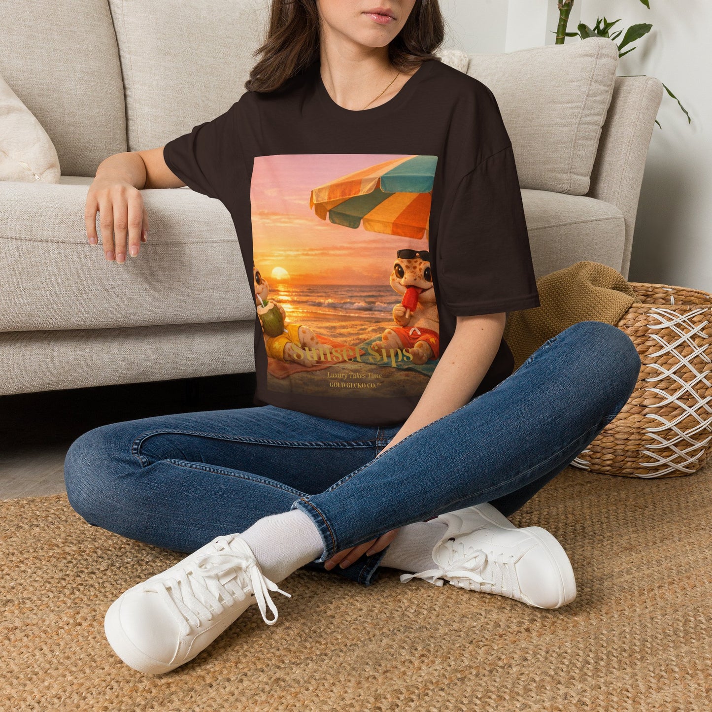 Col1404-04-V2-TS-Gildan64000-SunsetSips-Realistic-GoldGeckoCo