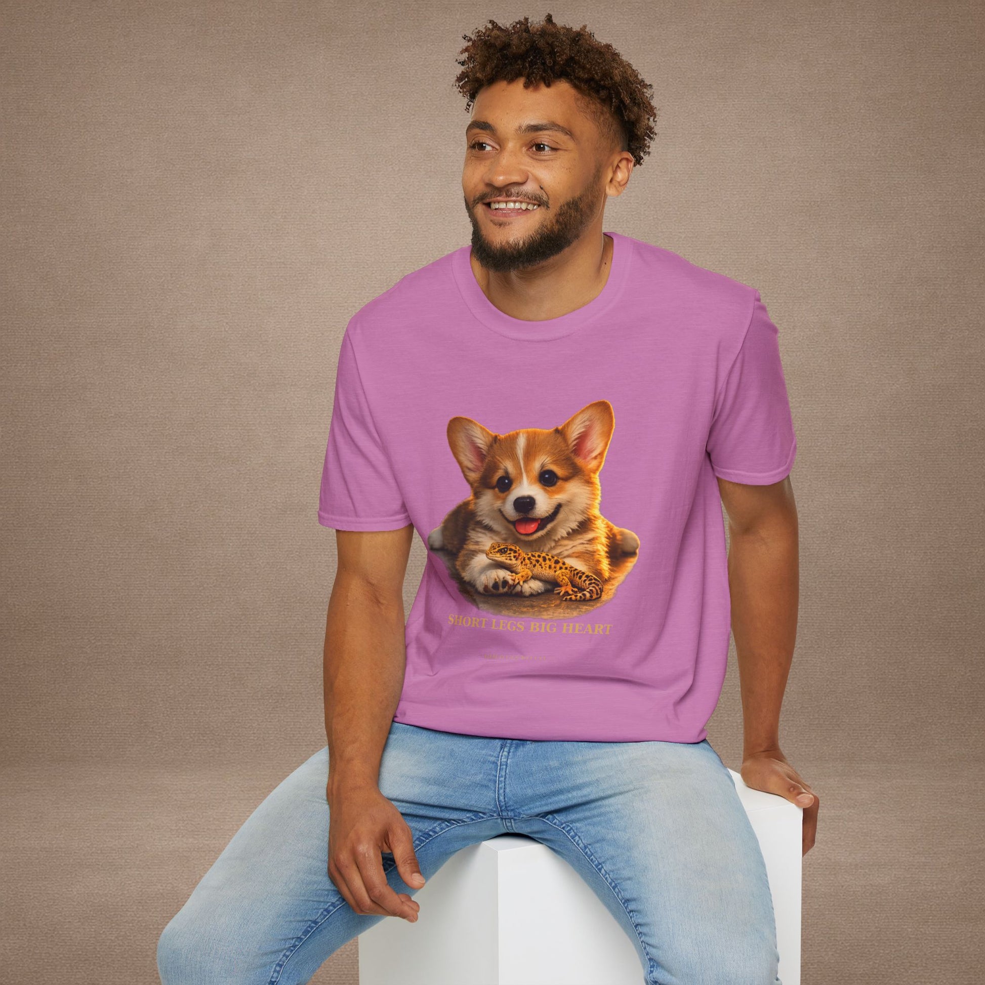 Corgi — Short Legs Big Heart — cinematic photoreal portraits of beloved dog breeds paired w. Gold Gecko Co. Puppies & Geckos collection.