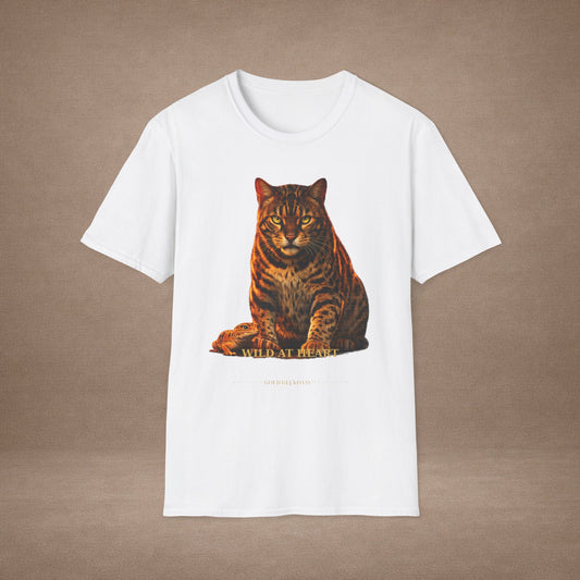 Bengal — Wild At Heart — photoreal cat breed portraits paired with tiny gecko compani. Gold Gecko Co. Cats & Geckos collection.