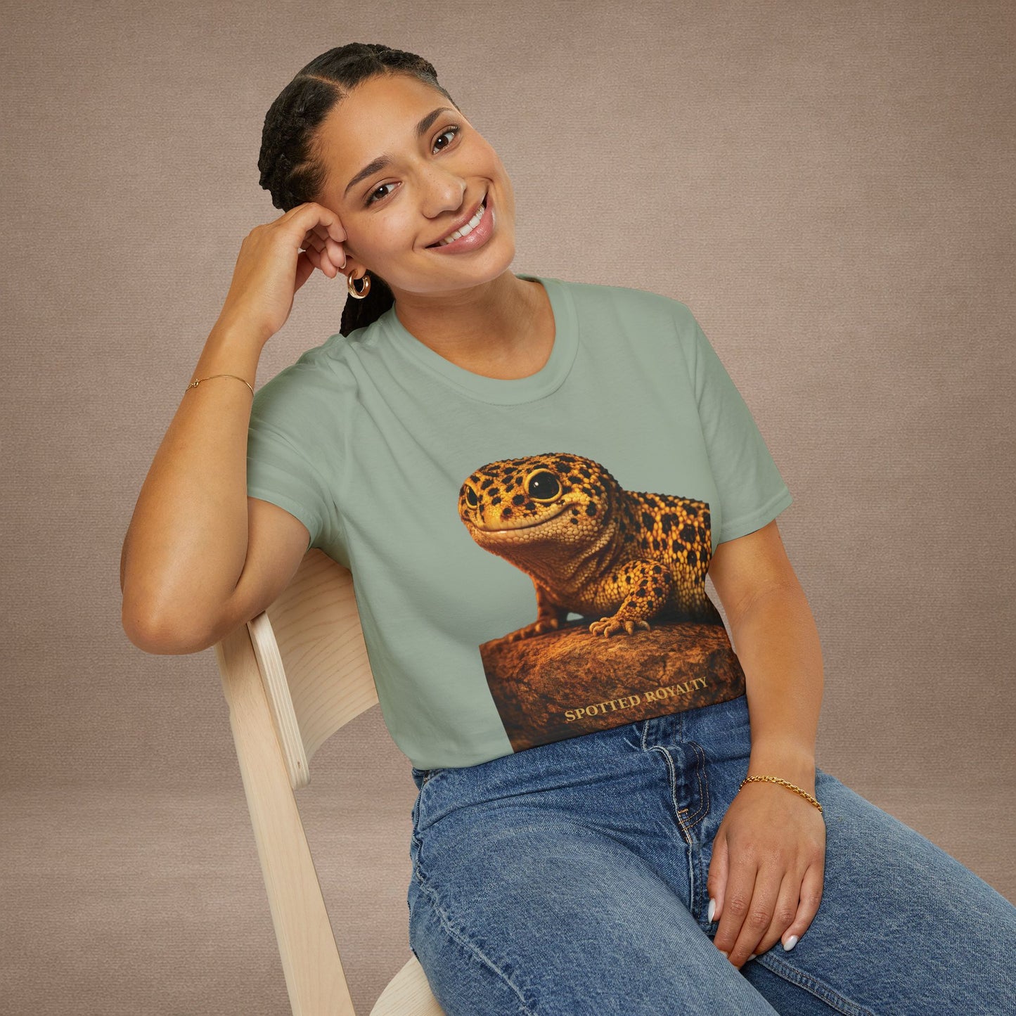 Leopard Gecko — Spotted Royalty — photoreal reptile portraits — the ultimate herp appreciation. Gold Gecko Co. Reptile Roll Call collection.