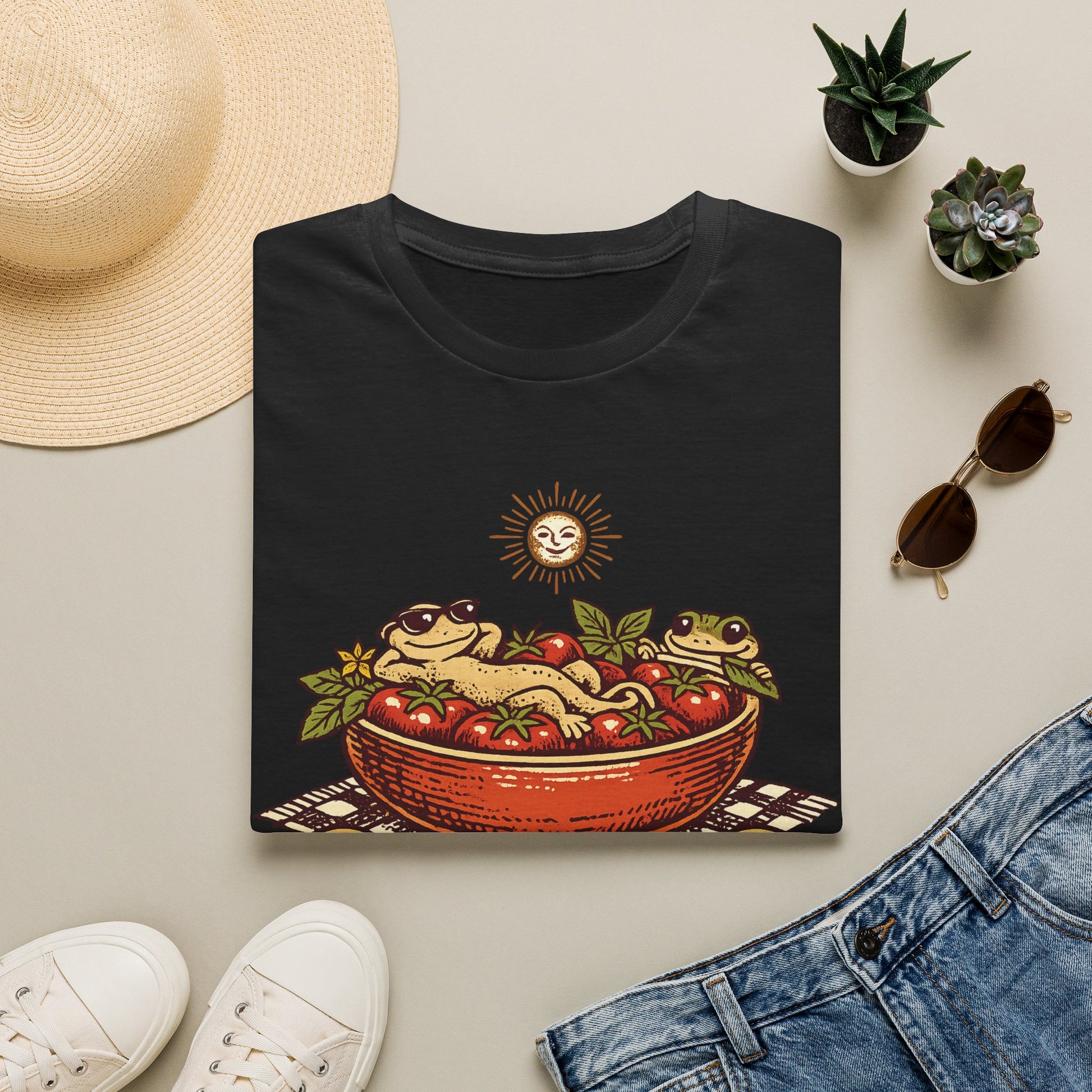 Pomodoro Dolce Italian tomato & basil graphic t-shirt — Gold Gecko Co.