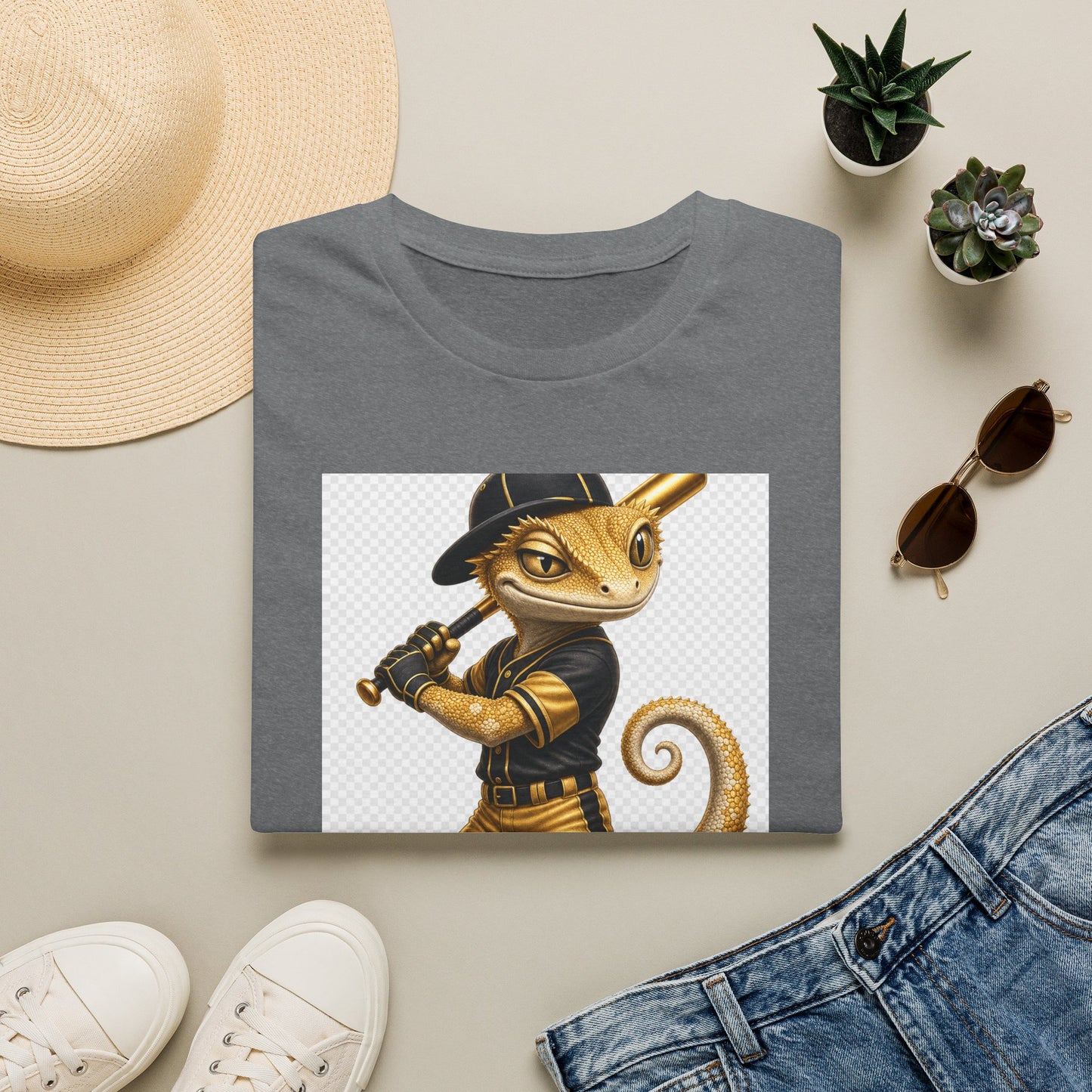Gold Gecko Co. | Batting .1000 on Drip | Baseball Gecko Tee