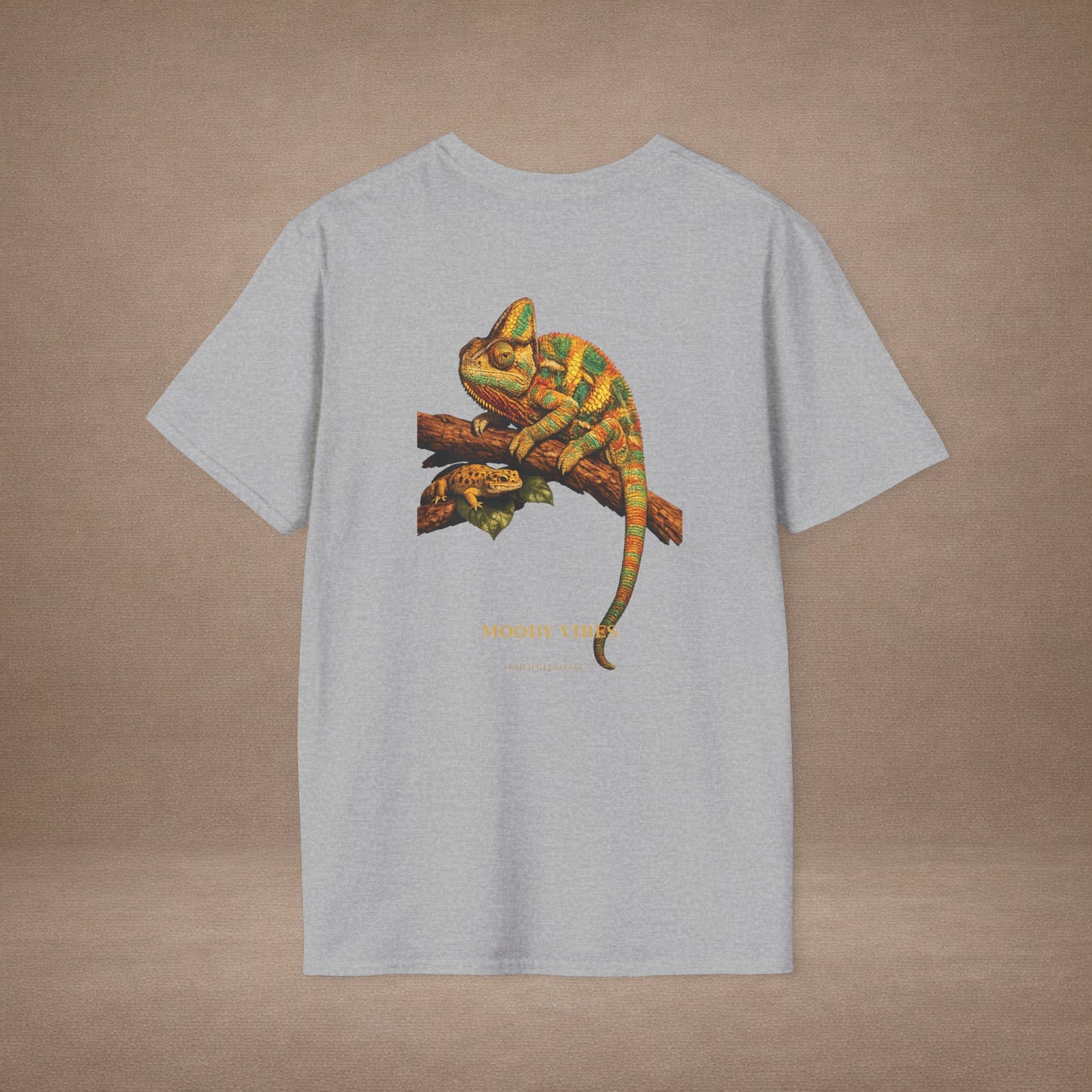 Chameleon — Moody Vibes — photoreal reptile portraits — the ultimate herp appreciation. Gold Gecko Co. Reptile Roll Call collection.