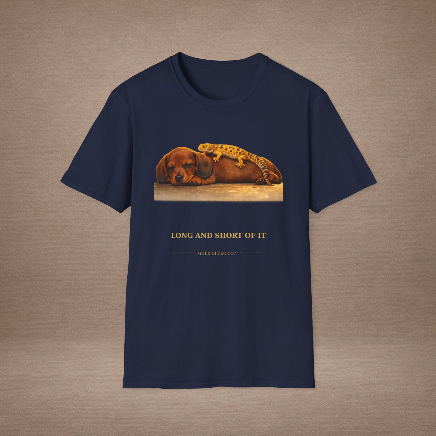 Dachshund — Long And Short Of It — cinematic photoreal portraits of beloved dog breeds paired w. Gold Gecko Co. Puppies & Geckos collection.