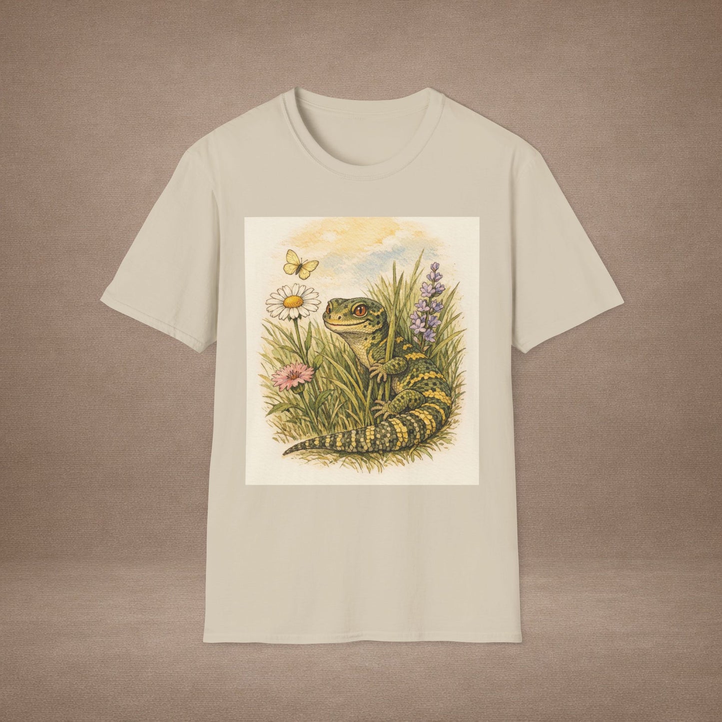 Field of Wildflowers cottagecore gecko t-shirt · Garden Gecko · Gold Gecko Co.