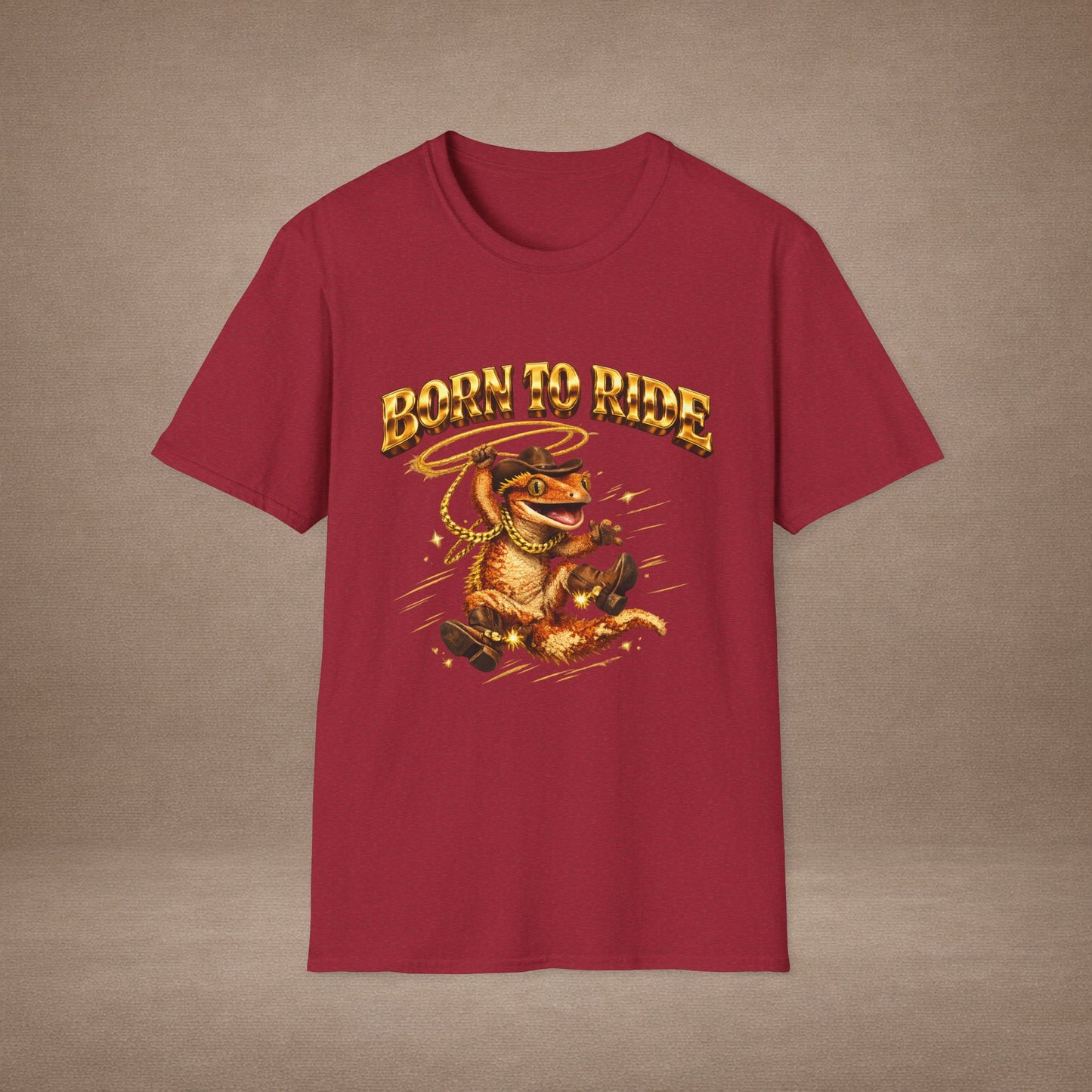 DESIGN #09-35 Born to Ride — Rodeo Gecko Tee (Front & Back)