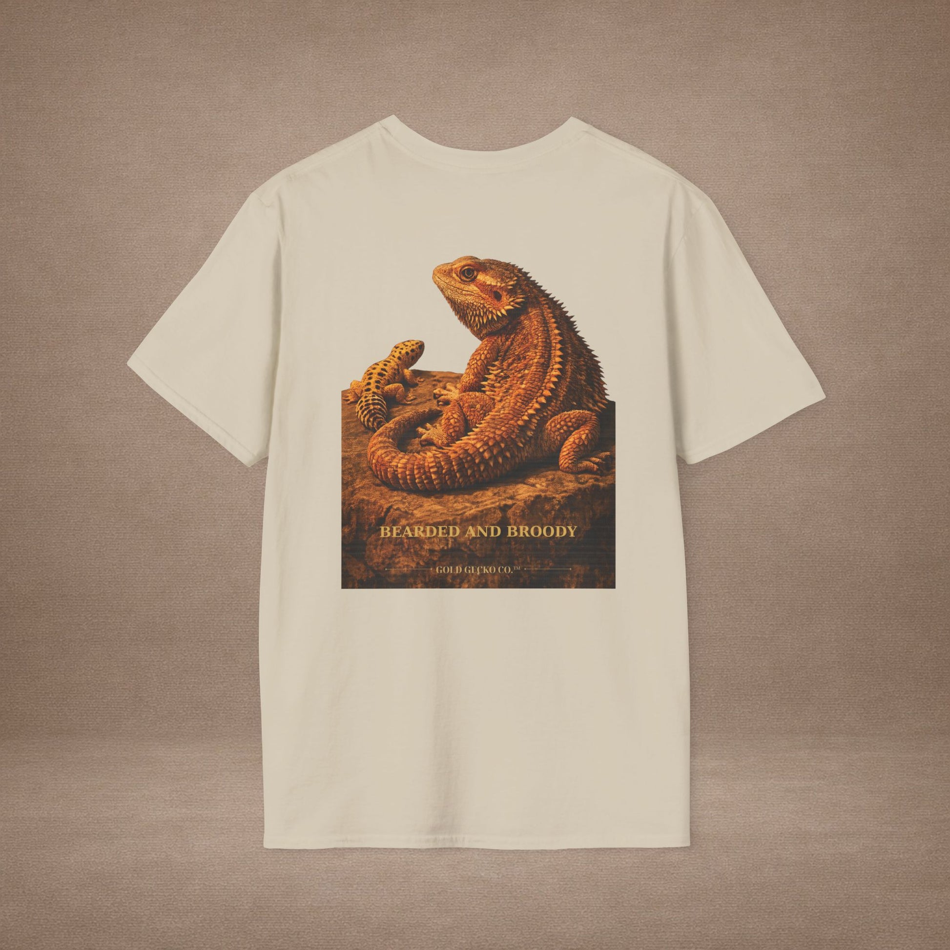 Bearded Dragon — Bearded And Broody — photoreal reptile portraits — the ultimate herp appreciation. Gold Gecko Co. Reptile Roll Call collection.