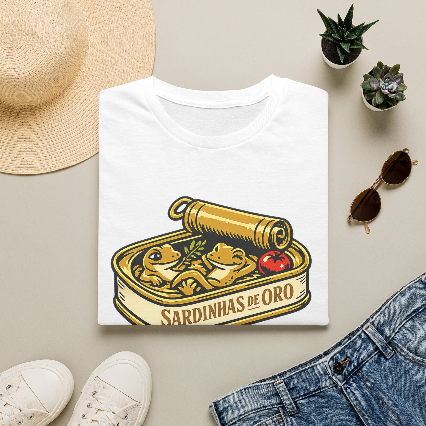 Sardinhas de Ouro Portuguese fish market graphic t-shirt — Gold Gecko Co.