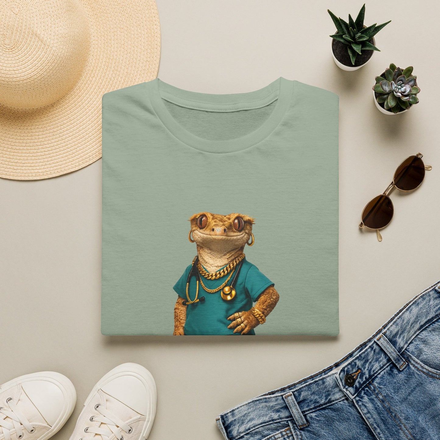 Gold Gecko Co.™ | Scrubs | Crested Gecko | Comfort Colors 6500