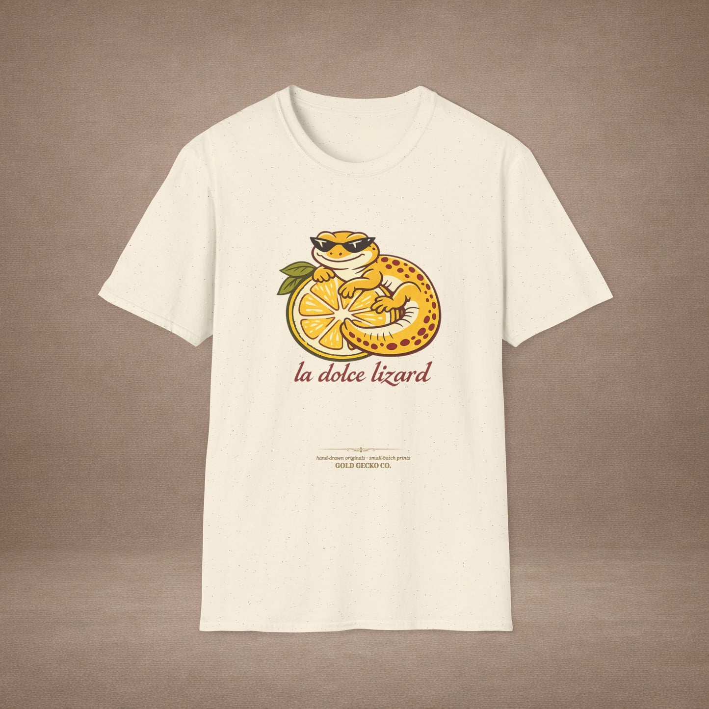 La Dolce Lizard Amalfi lemons Italian graphic t-shirt — Gold Gecko Co.