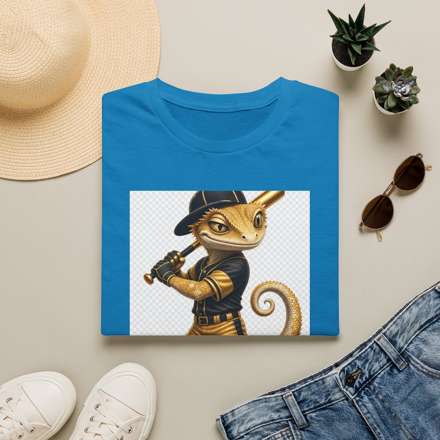 Gold Gecko Co. | Batting .1000 on Drip | Baseball Gecko Tee