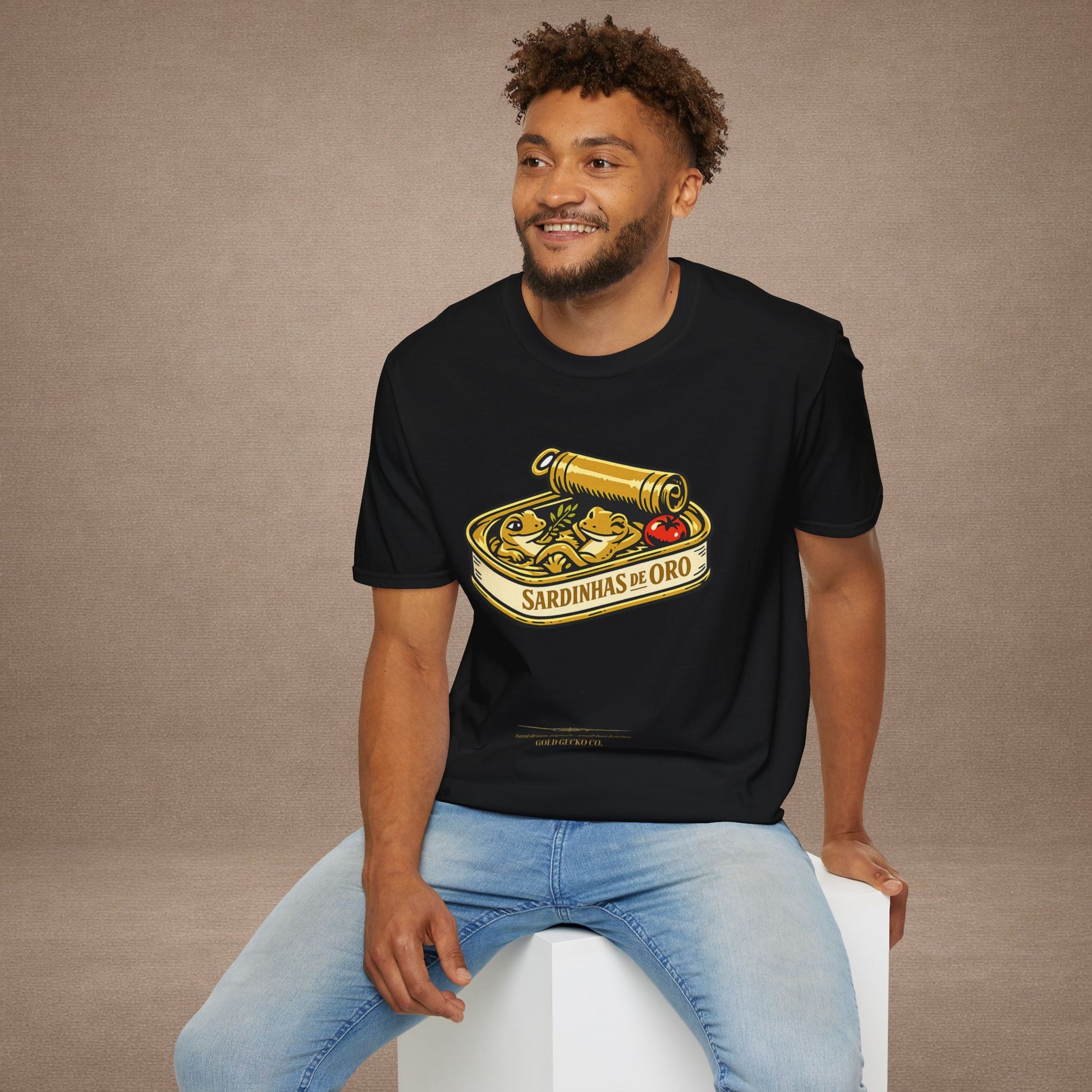 Sardinhas de Ouro Portuguese fish market graphic t-shirt — Gold Gecko Co.