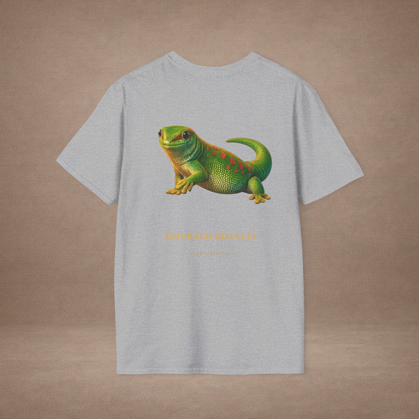 Day Gecko — Emerald Royalty — photoreal reptile portraits — the ultimate herp appreciation. Gold Gecko Co. Reptile Roll Call collection.