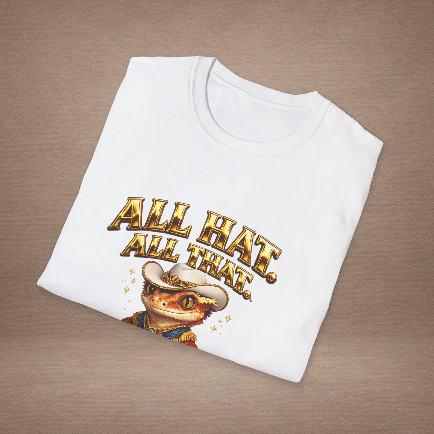 Design #09-2 - Cowgirl Gecko - "All Hat, All That"