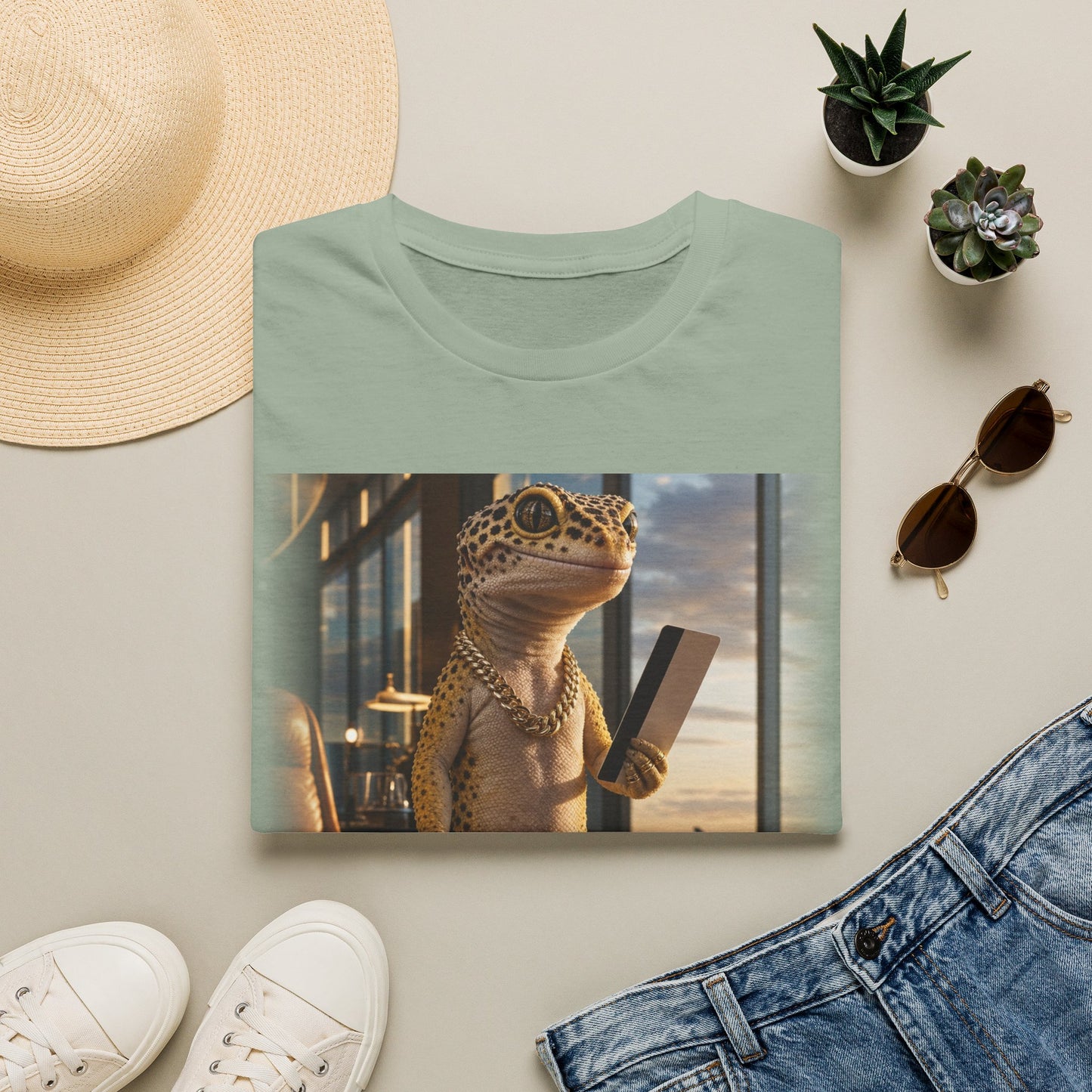 Col38-1 — Passport Stamped. Drip Packed. — Vacation Series (Leopard Gecko)