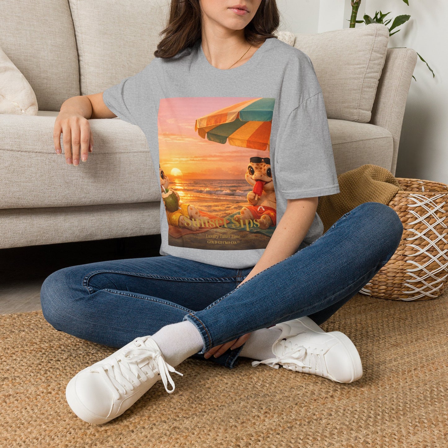 Col1404-04-V2-TS-Gildan64000-SunsetSips-Realistic-GoldGeckoCo